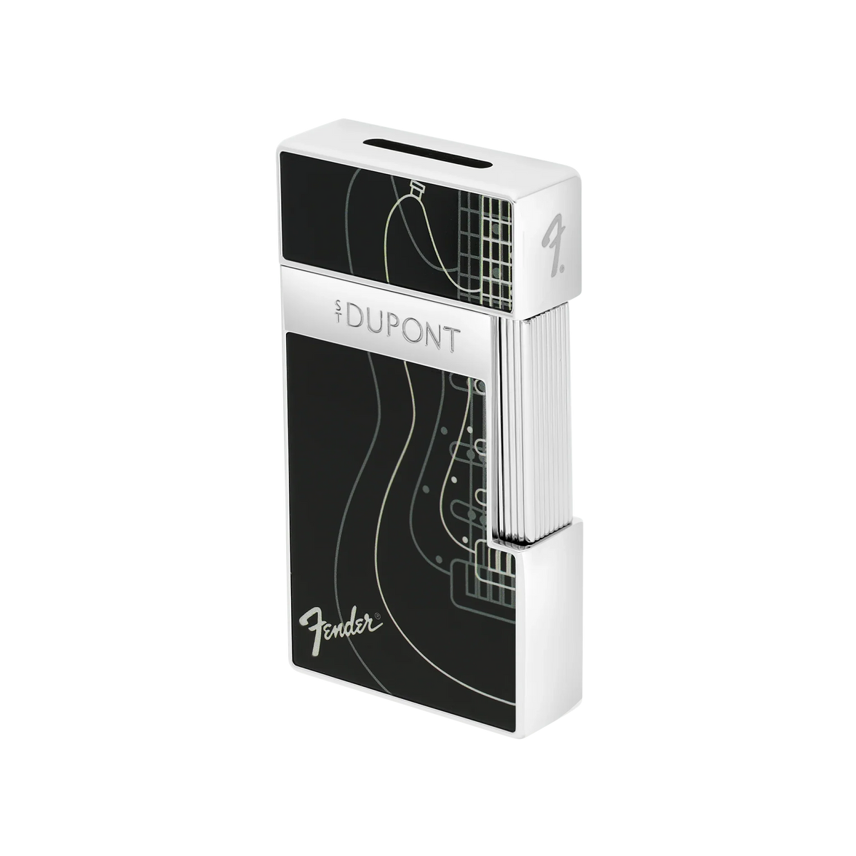 S.T. DUPONT Fender Biggy Black Lacquered Lighter/Briquet 025025