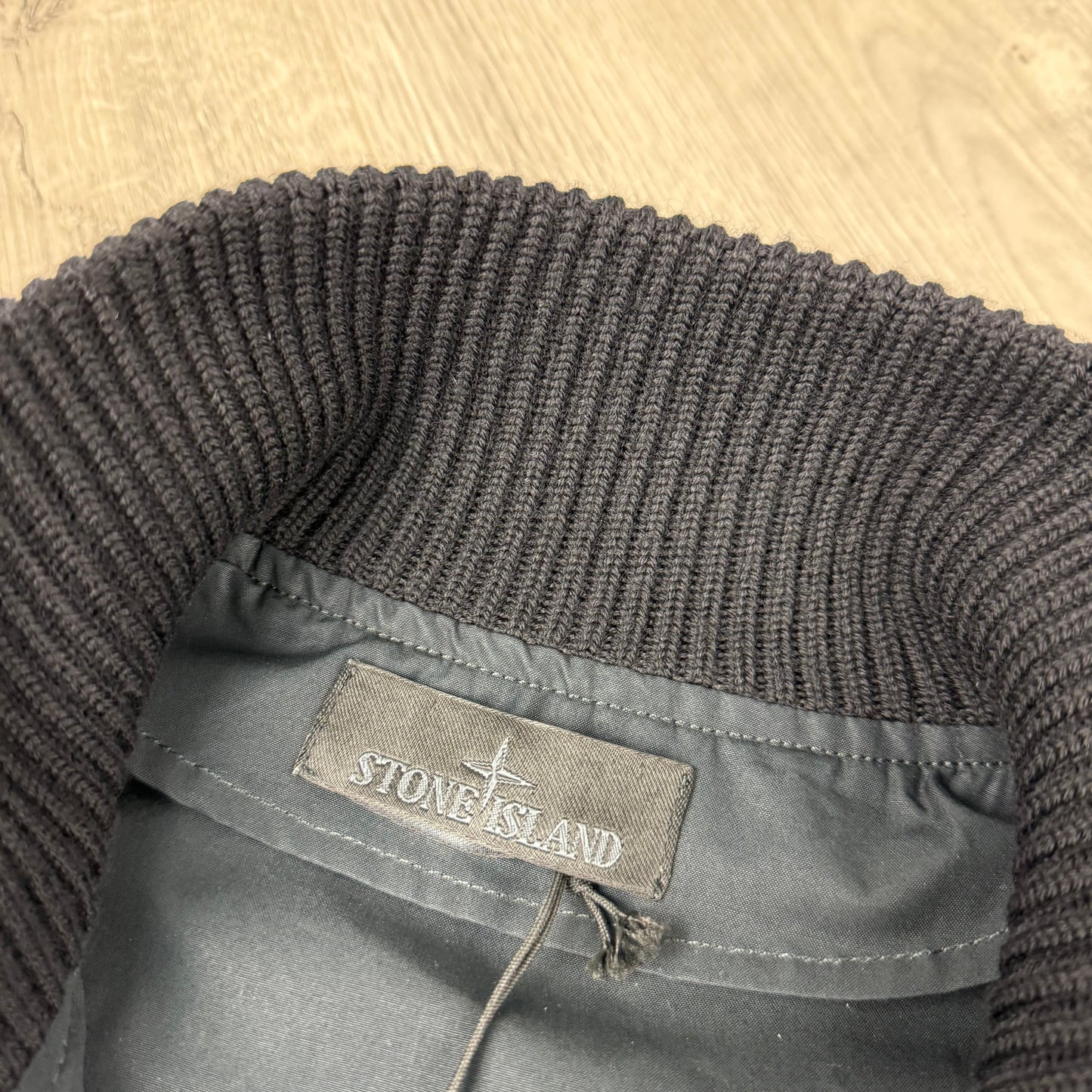 Stone Island Ghost Hybrid Knit Jacket - Black