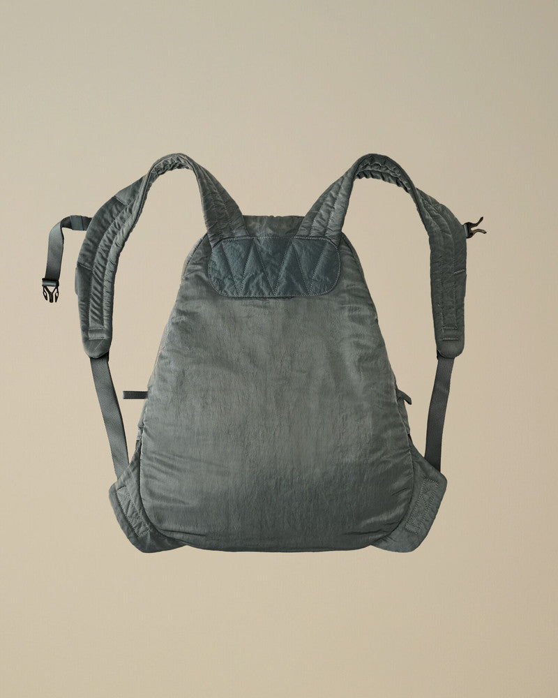 Cp Company 230A Nylon B Rounded Logo Rucksack In Stormy Weather