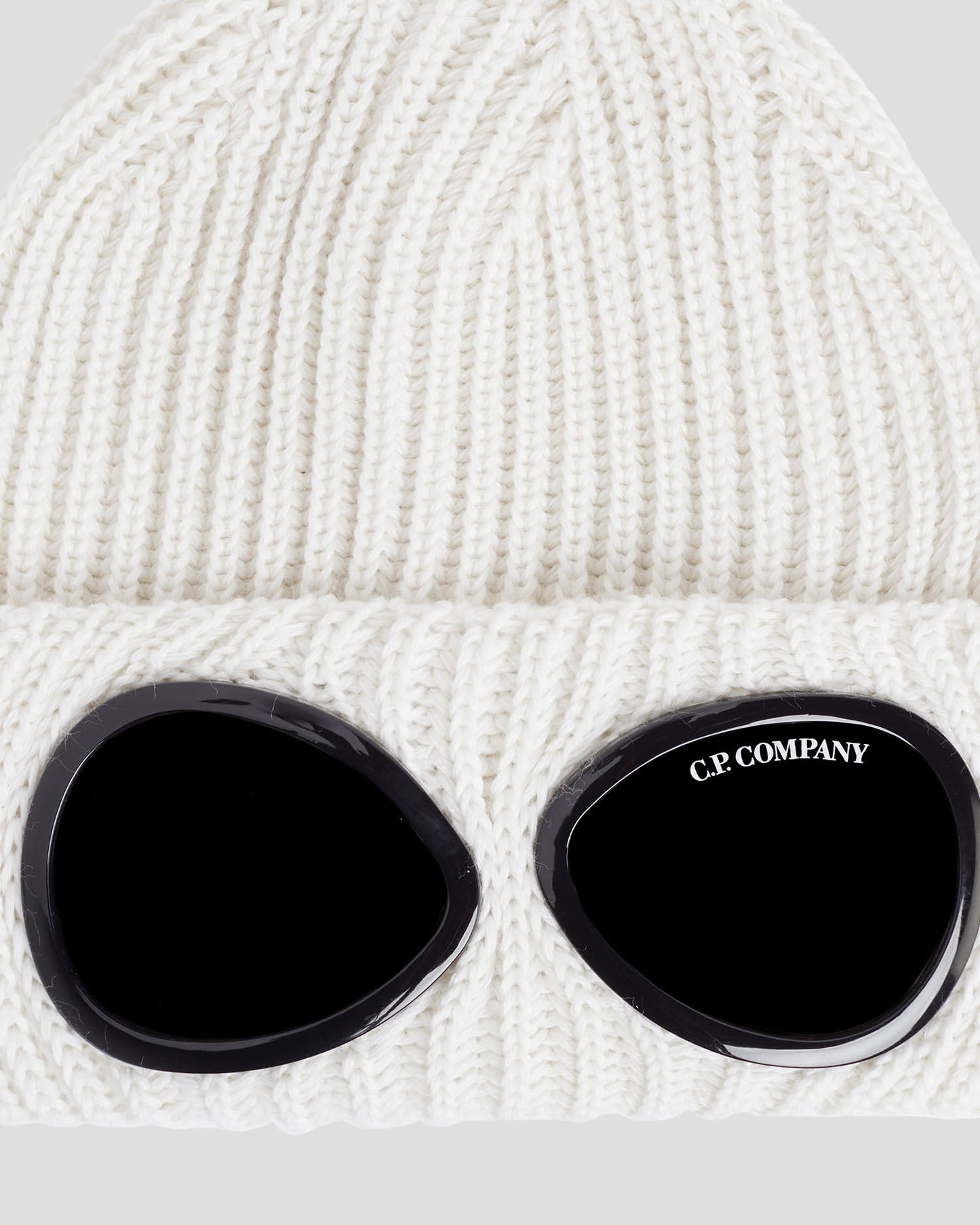 Extra Fine Merino Wool Goggle Beanie Gauze White