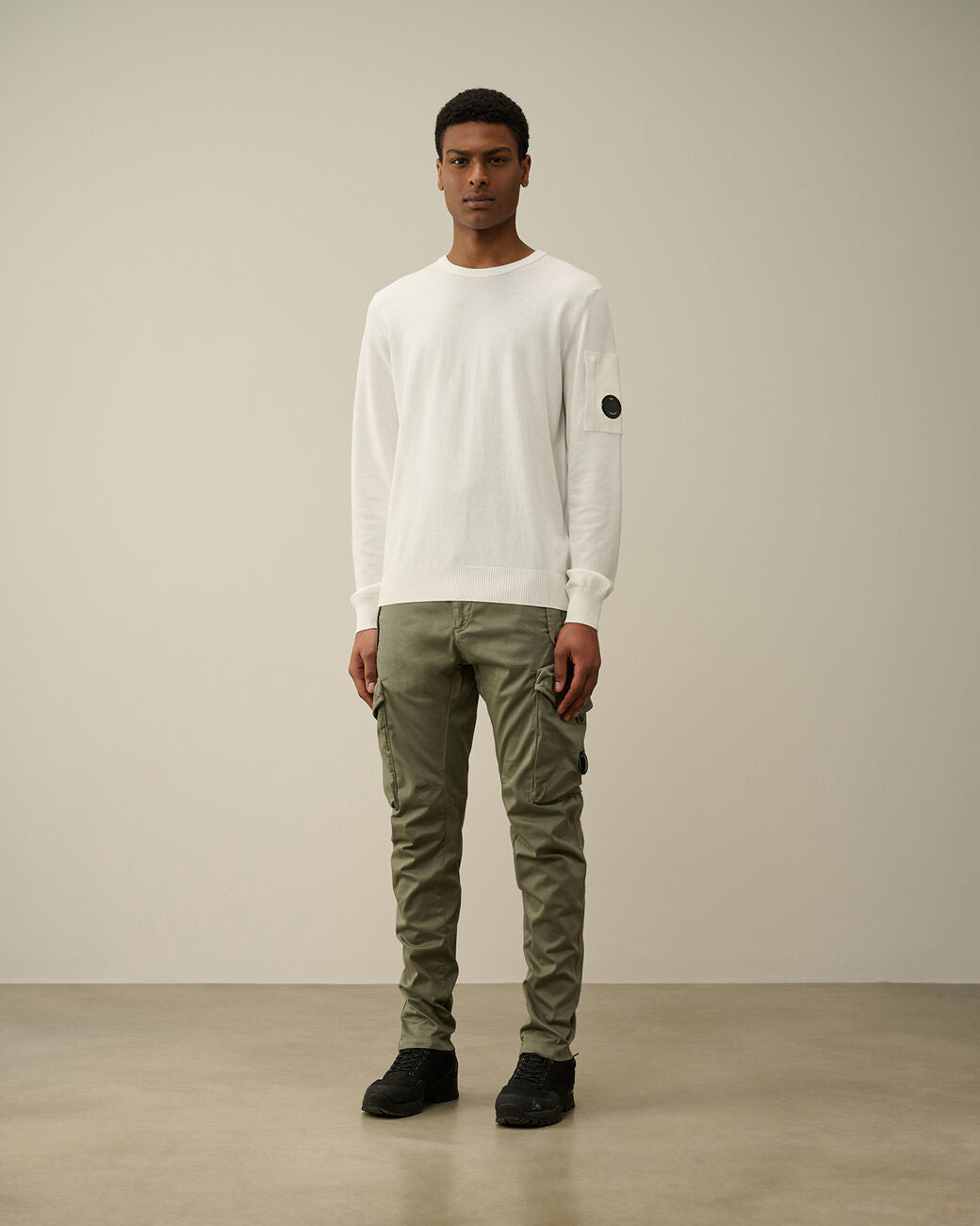Men's Cotton Crepe Jumper Gauze White