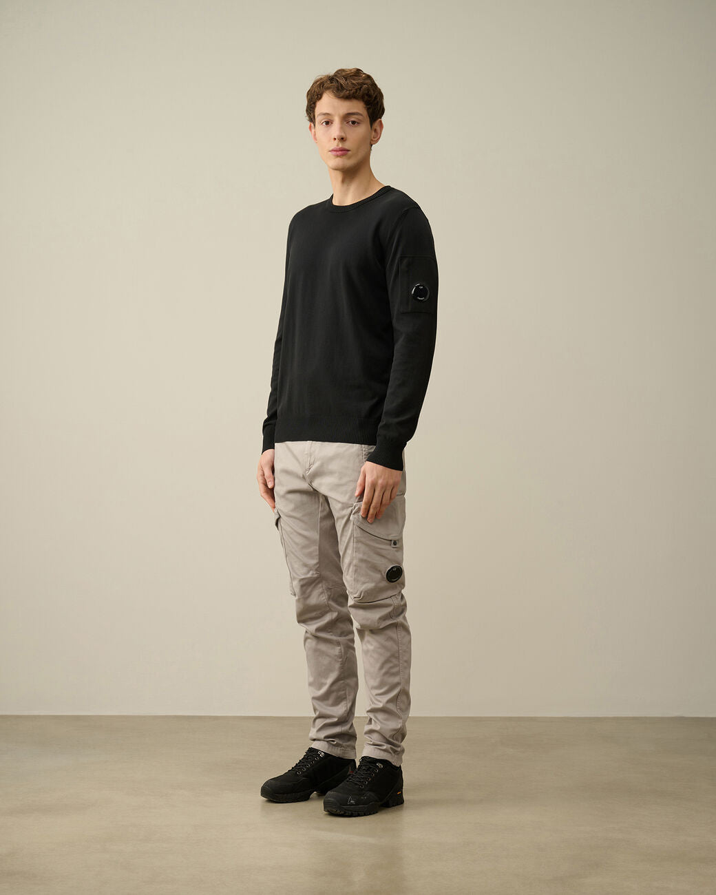 Men's Cotton Crepe Jumper Black