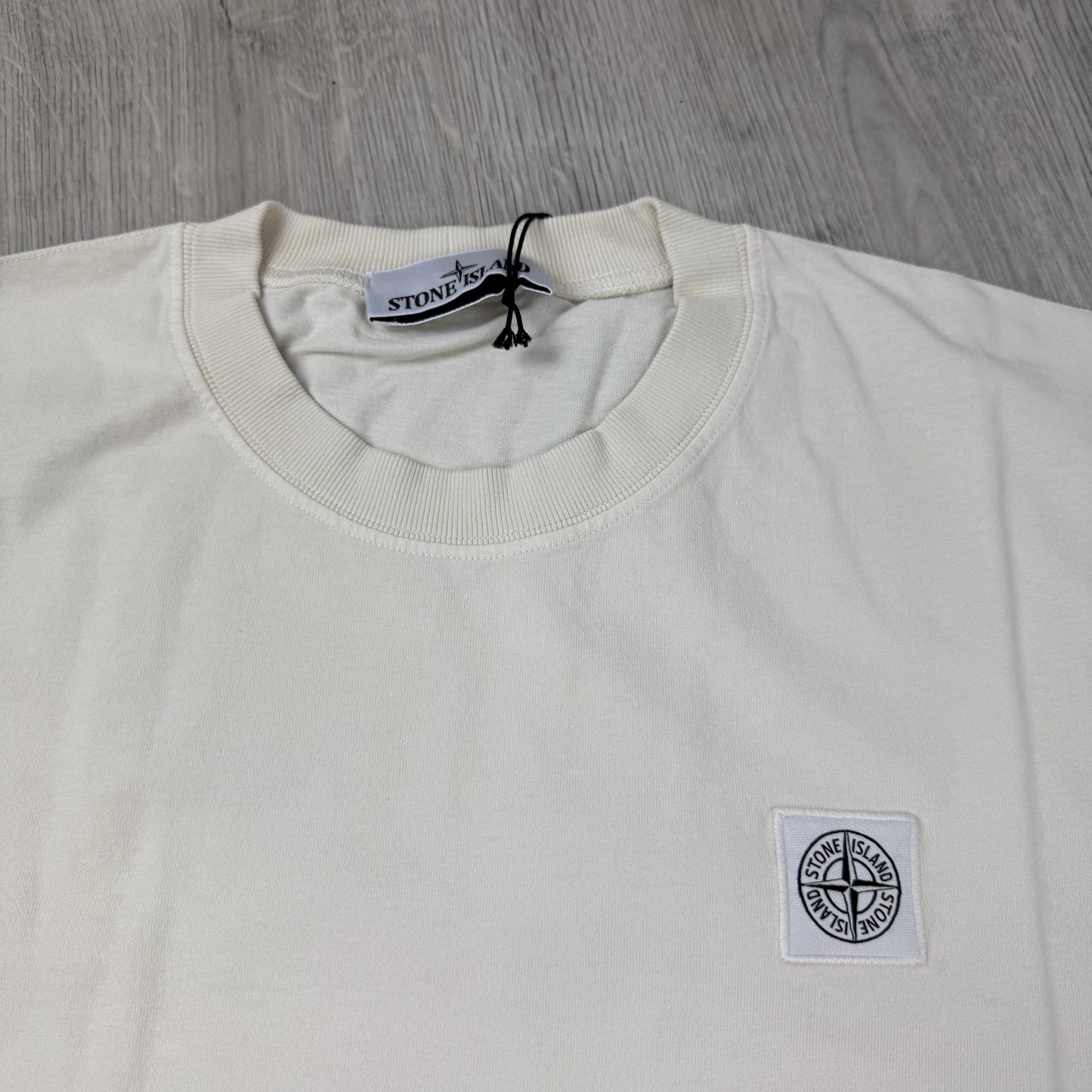 Stone Island Combed Organic Patch T-Shirt - Ivory