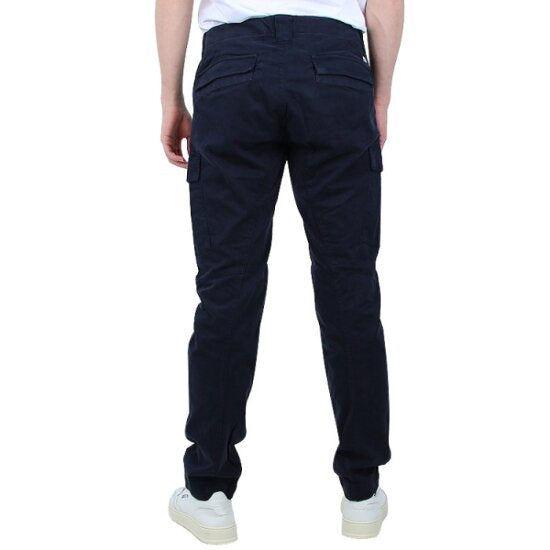 Cp Company 124A Stretch Satin Lens Cargo Pants In Navy
