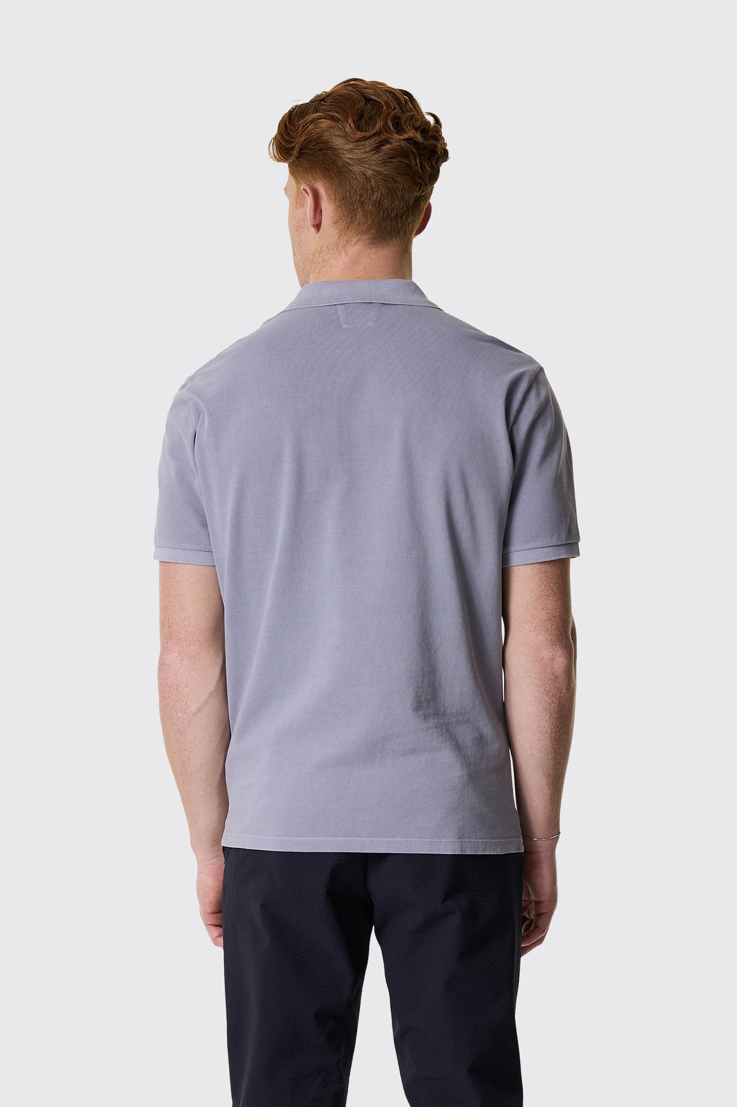 Cp Company 180A Resist Dyed Polo Shirt In Lavender