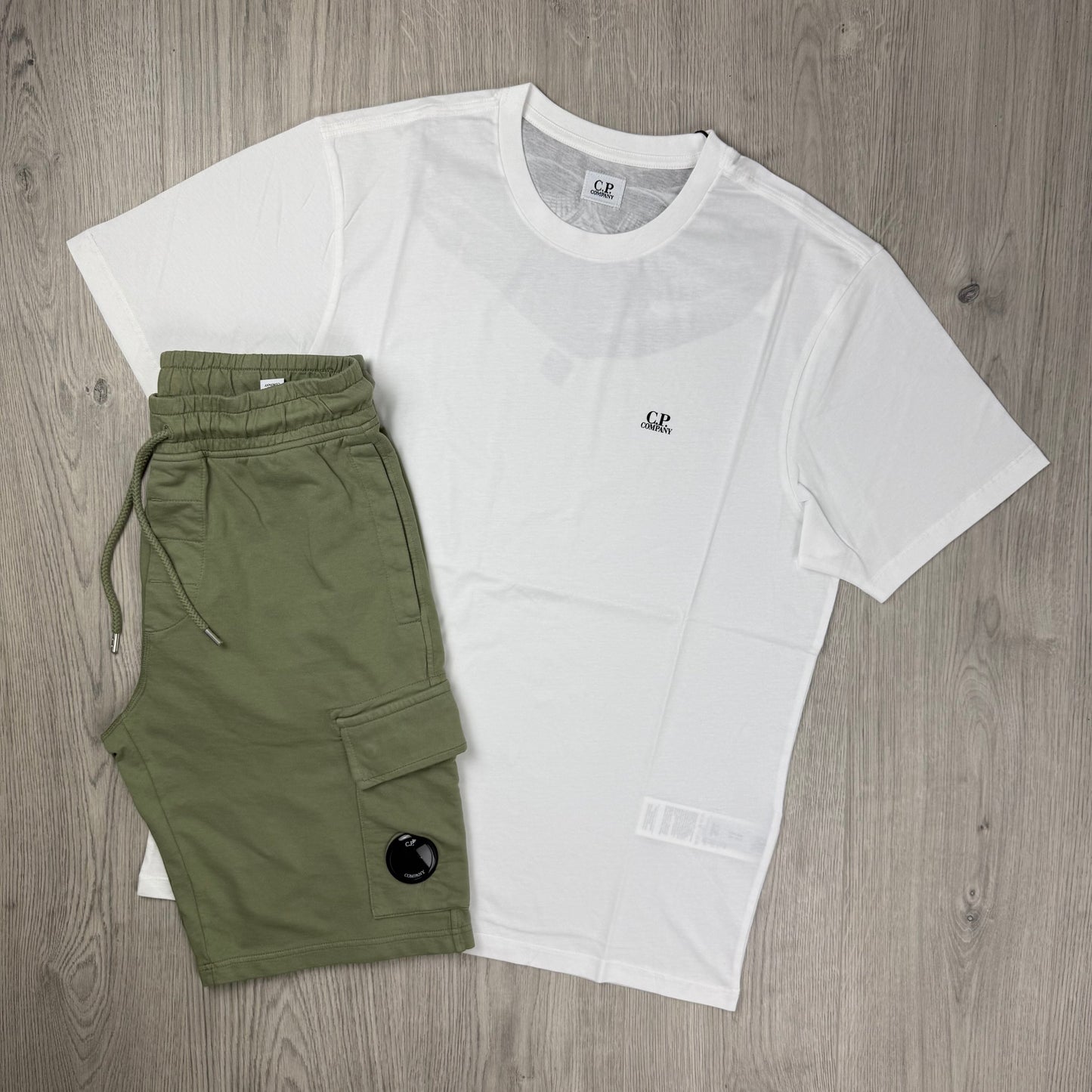 CP Company Set - White/Moss Gray