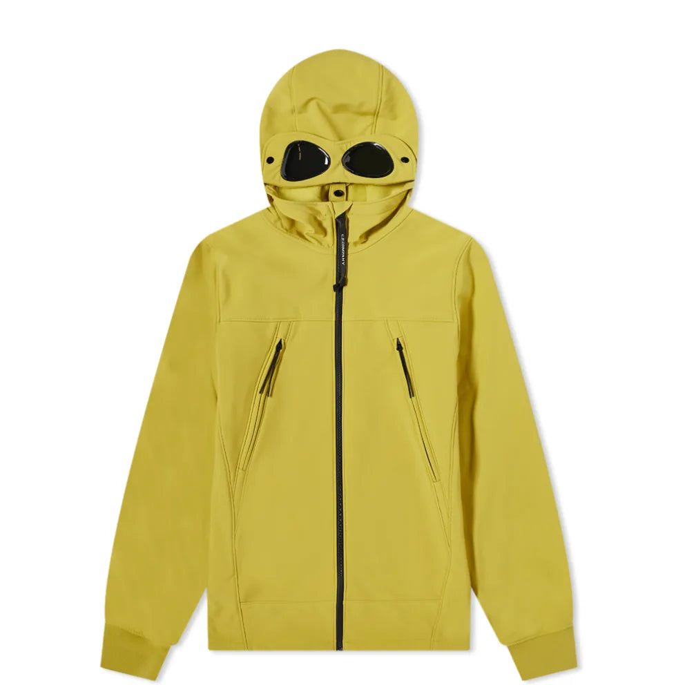 Cp Company S/S Soft Shell Goggle Jacket In Golden Nugget