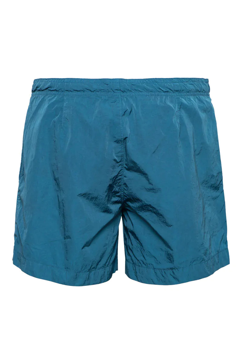 Cp Company 201A Eco Chrome-R Button Swimshorts In Ink Blue