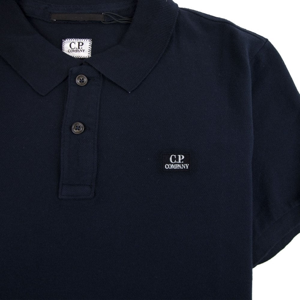 Cp Company 071A Polo Shirt In Navy