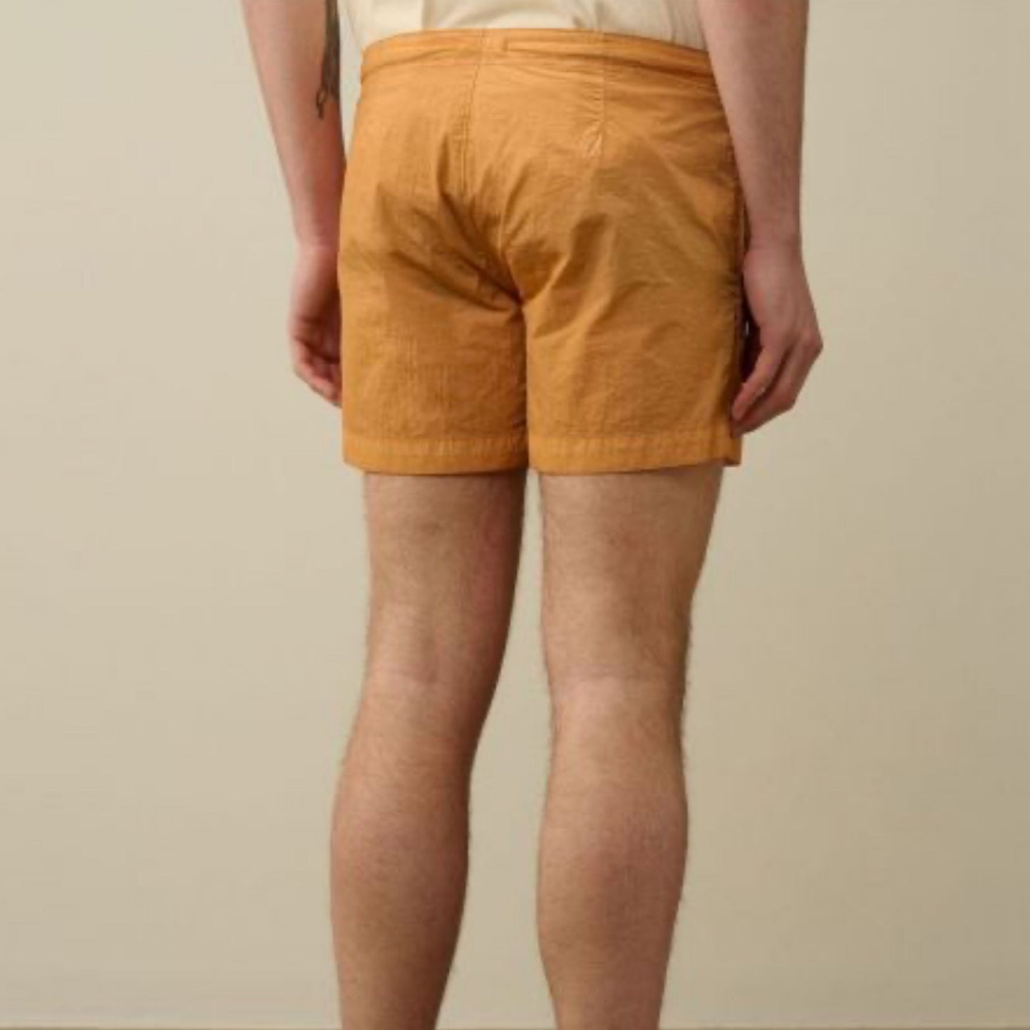Cp Company 201A Eco Chrome-R Button Swimshorts In Pastry Shell