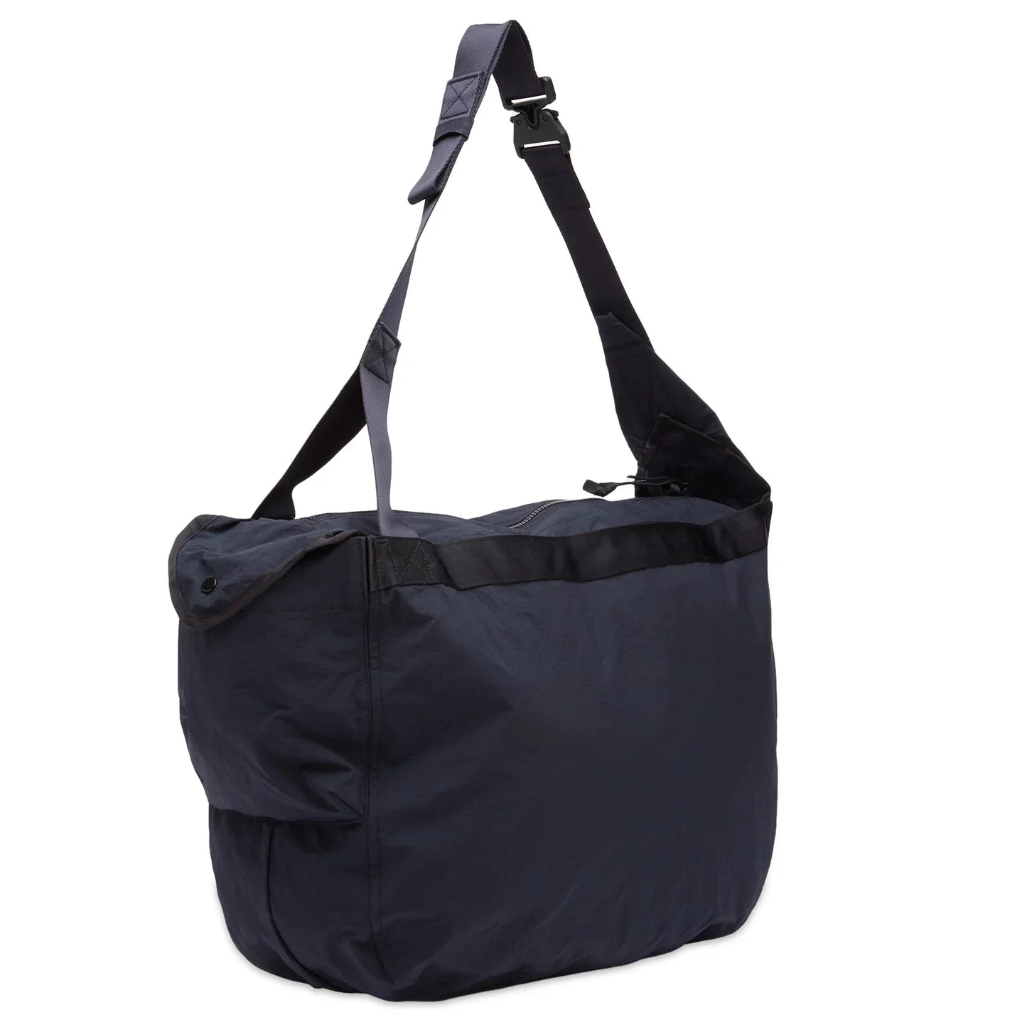 Cp Company Plain Paper Touch Zipped Logo Bag In Navy with Certilogo