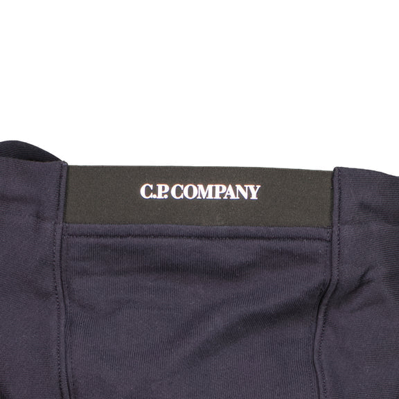 Cp Company 16cm Diagonal Raised Lens Overhead Hoodie In Navy