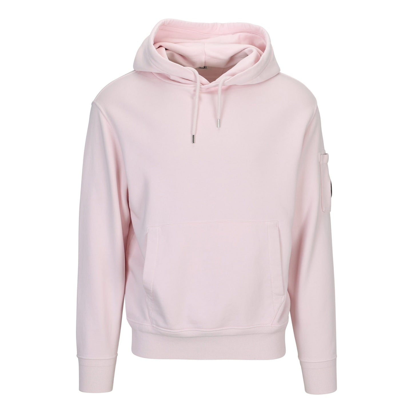 Cp Company 099A Brushed Emerised Resist Dyed Lens Hoodie In Heavenly Pink
