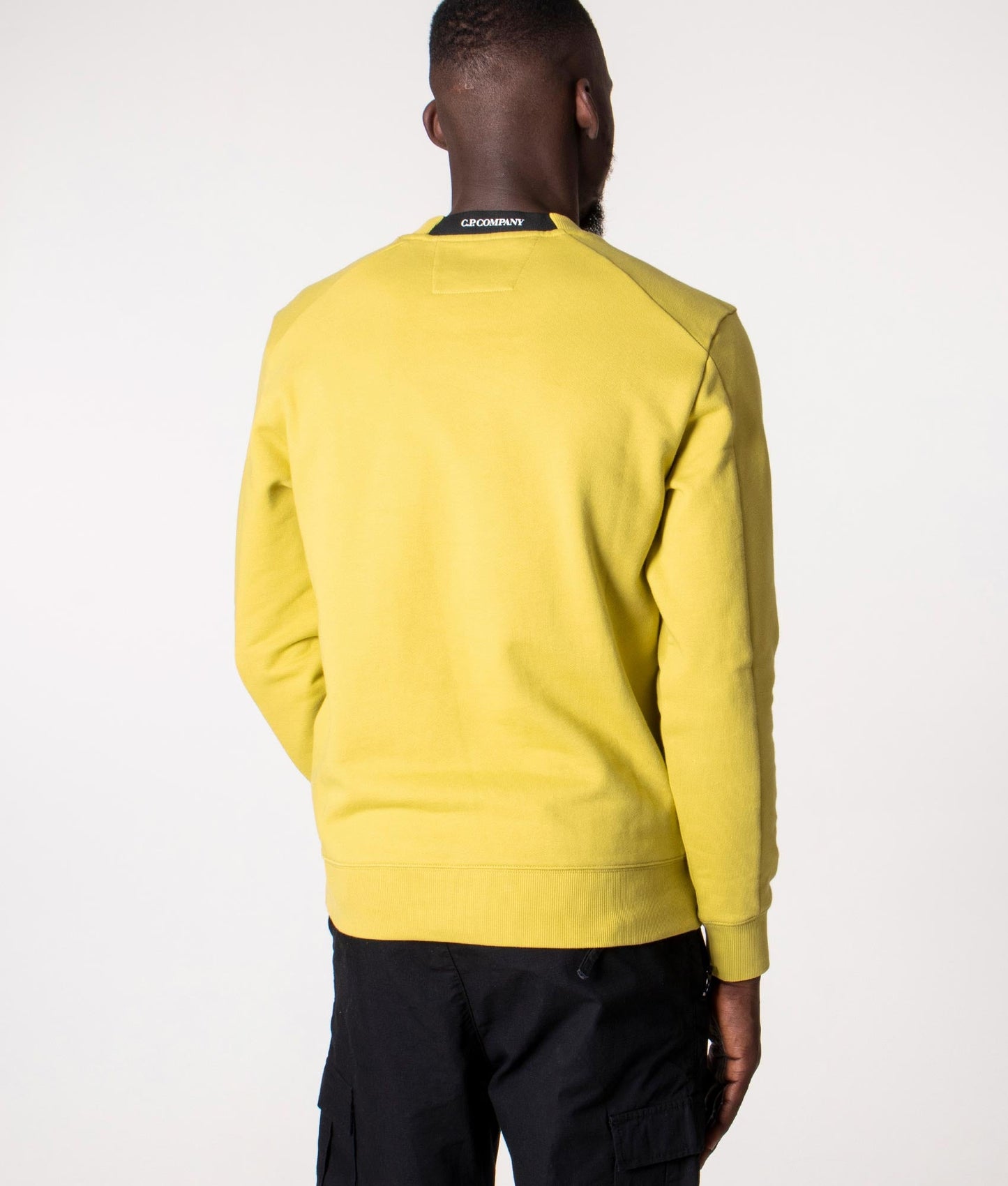 Cp Company Diagonal Raised Lens Sweatshirt Golden Palm