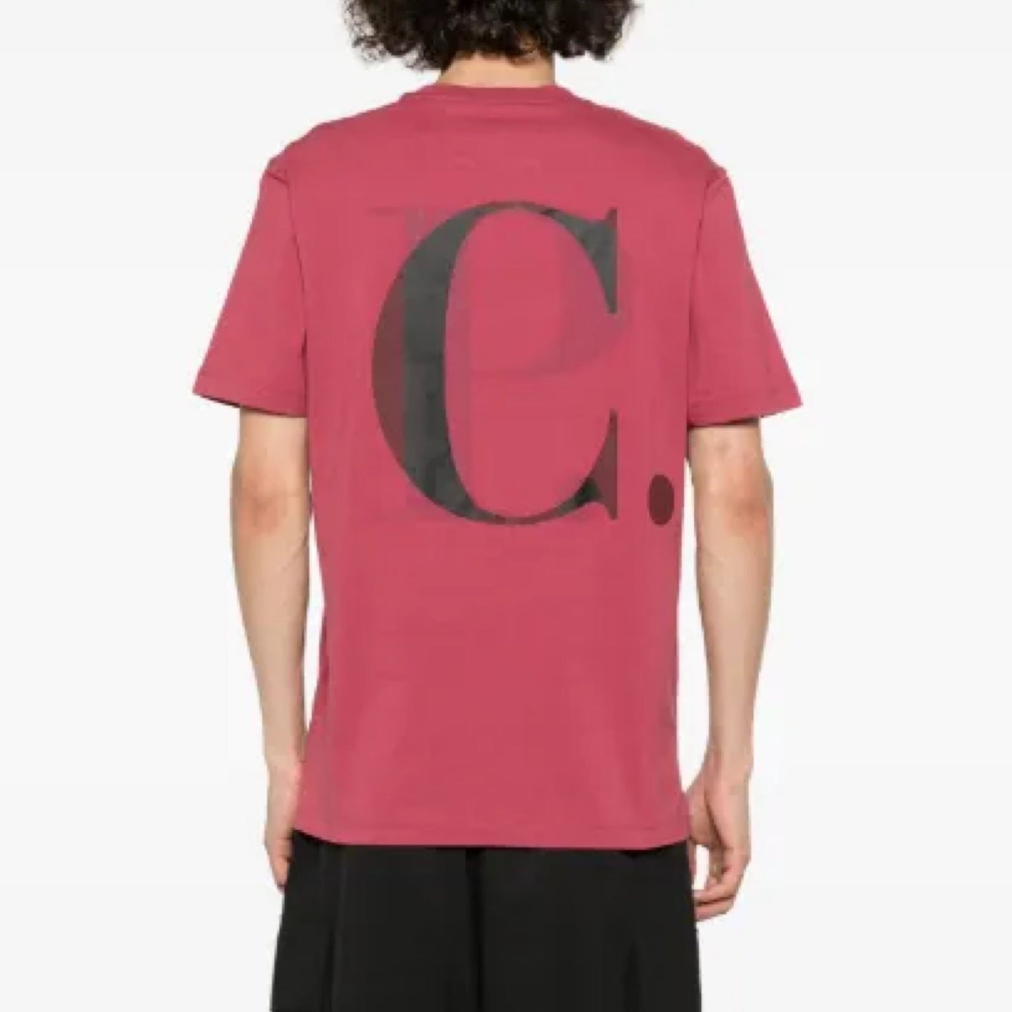Cp Company 141A 30/1 Jersey Graphic Logo T-Shirt In Red Bud