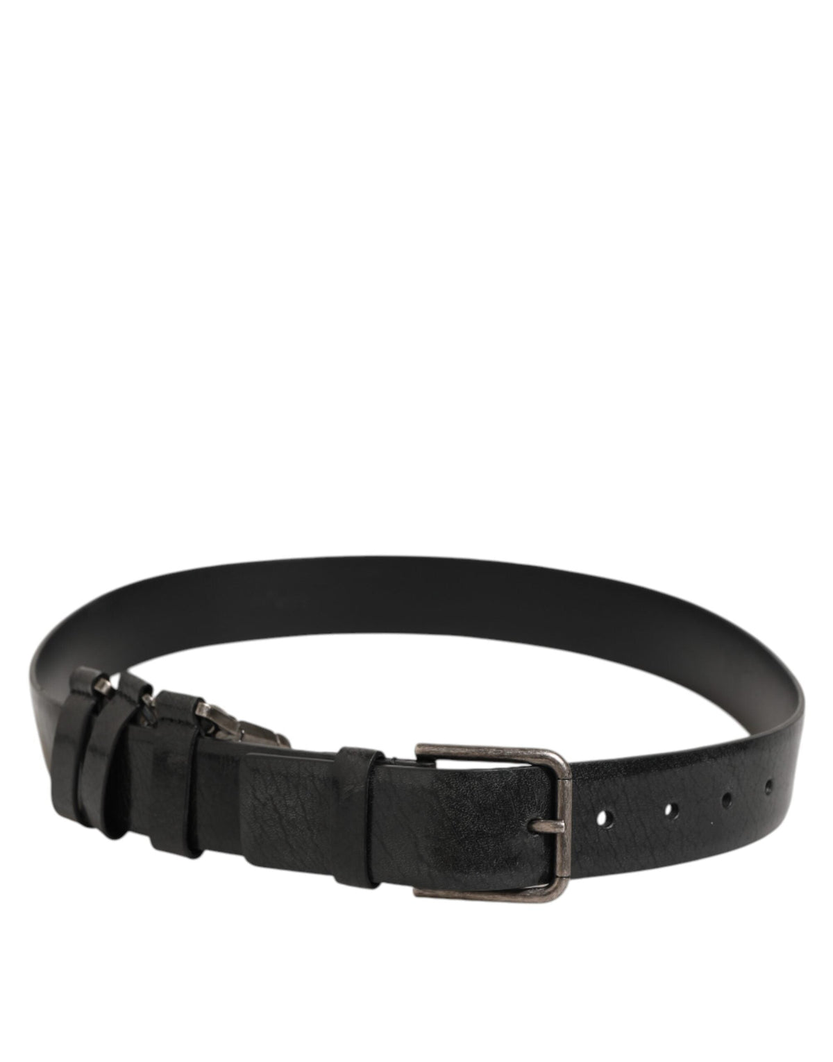 Dolce & Gabbana Black Key Ring Clip Attachments Buckle Belt