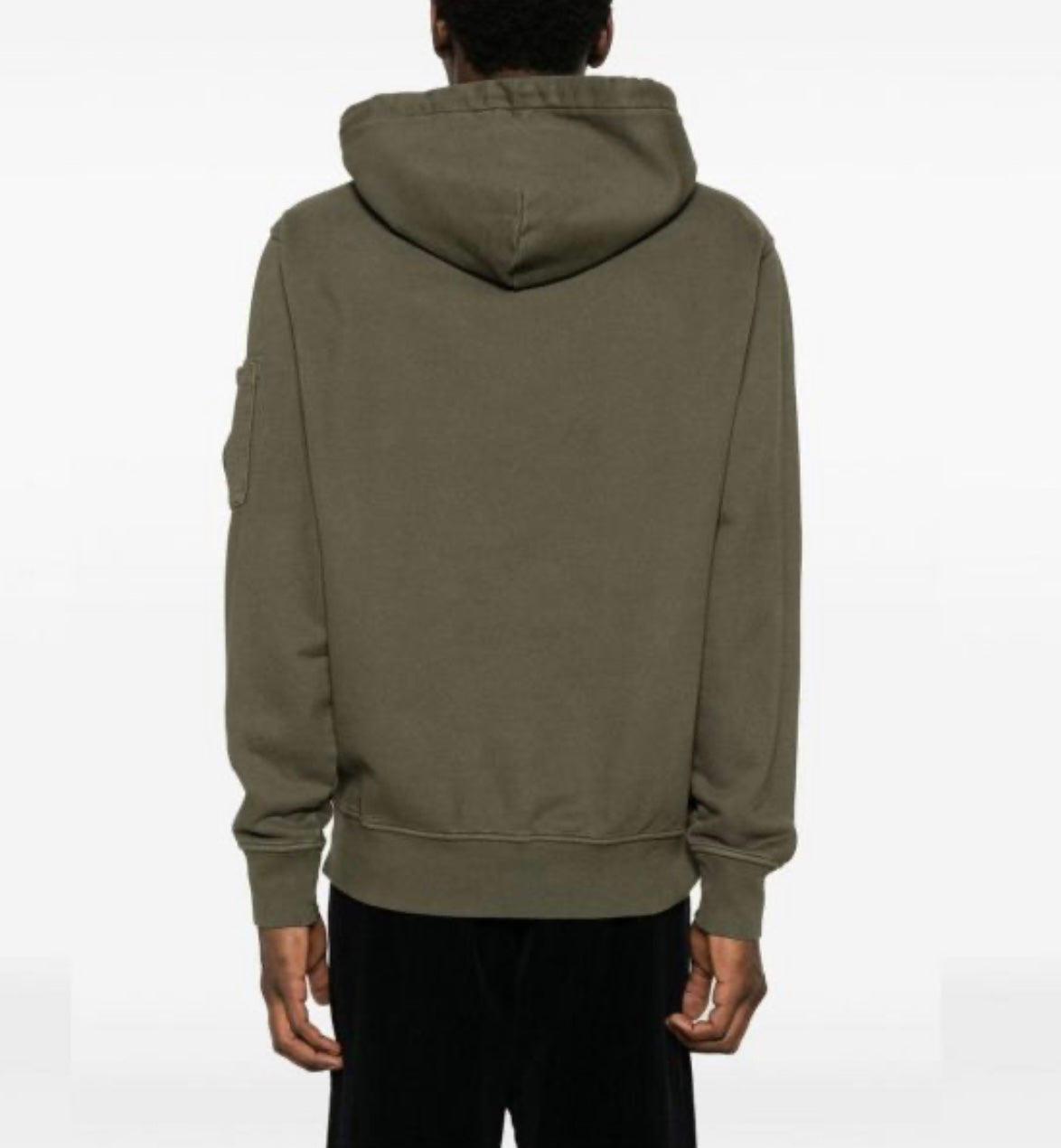 Cp Company Resist Dyed Brushed Emerised Lens Overhead Hoodie In Grape Leaf