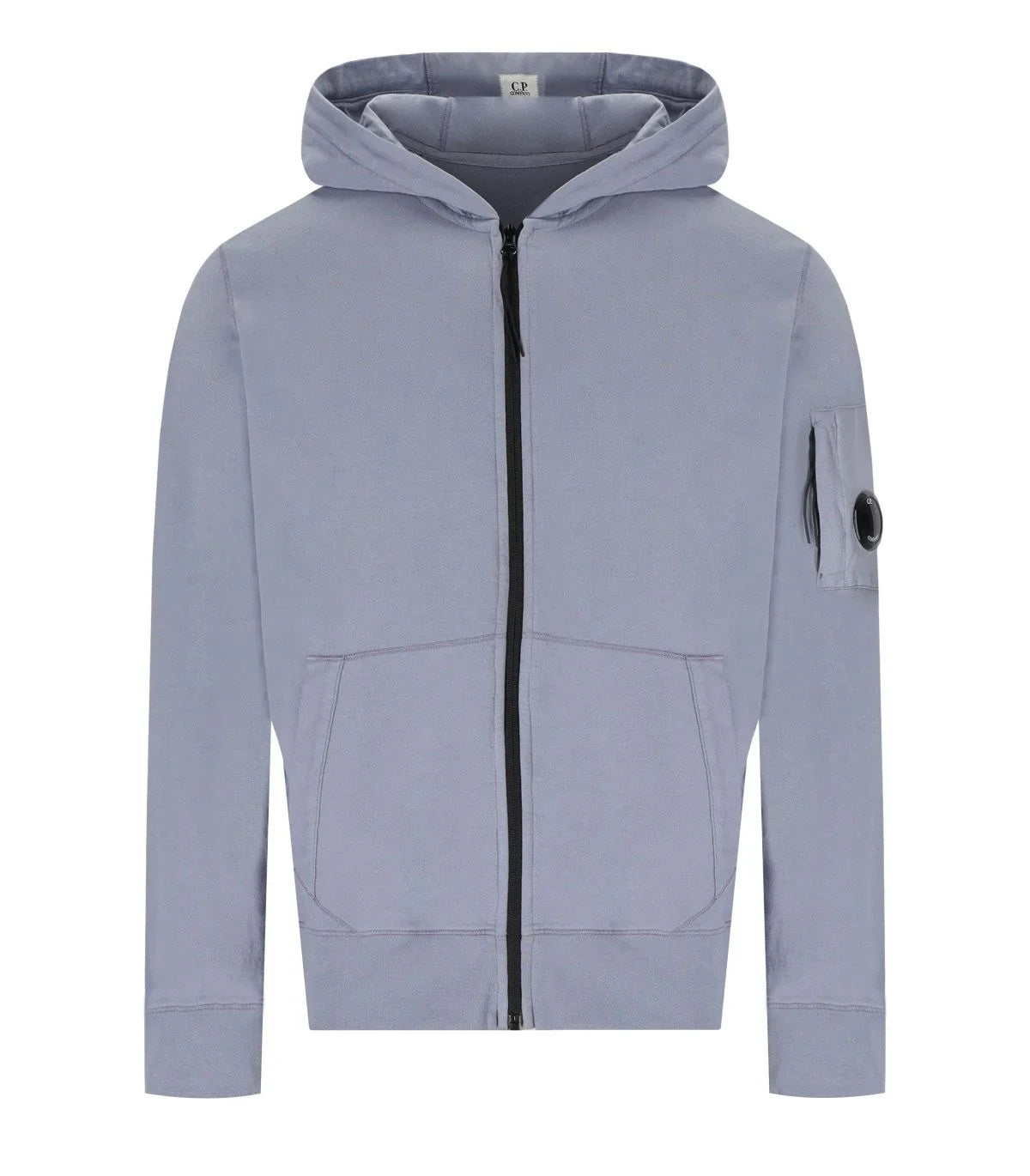 Cp Company 057A Light Fleece Full Zip Hoodie In Lavender