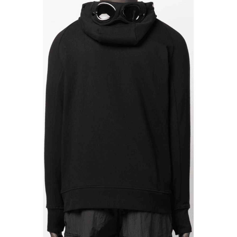 Cp Company Goggle Full Zip Hoodie In Black