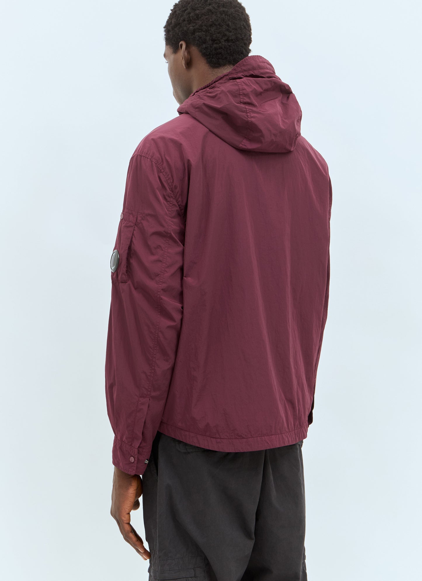 Cp Company Loose Fit 156A Chrome-R Hooded Lens Overshirt In Potent Purple