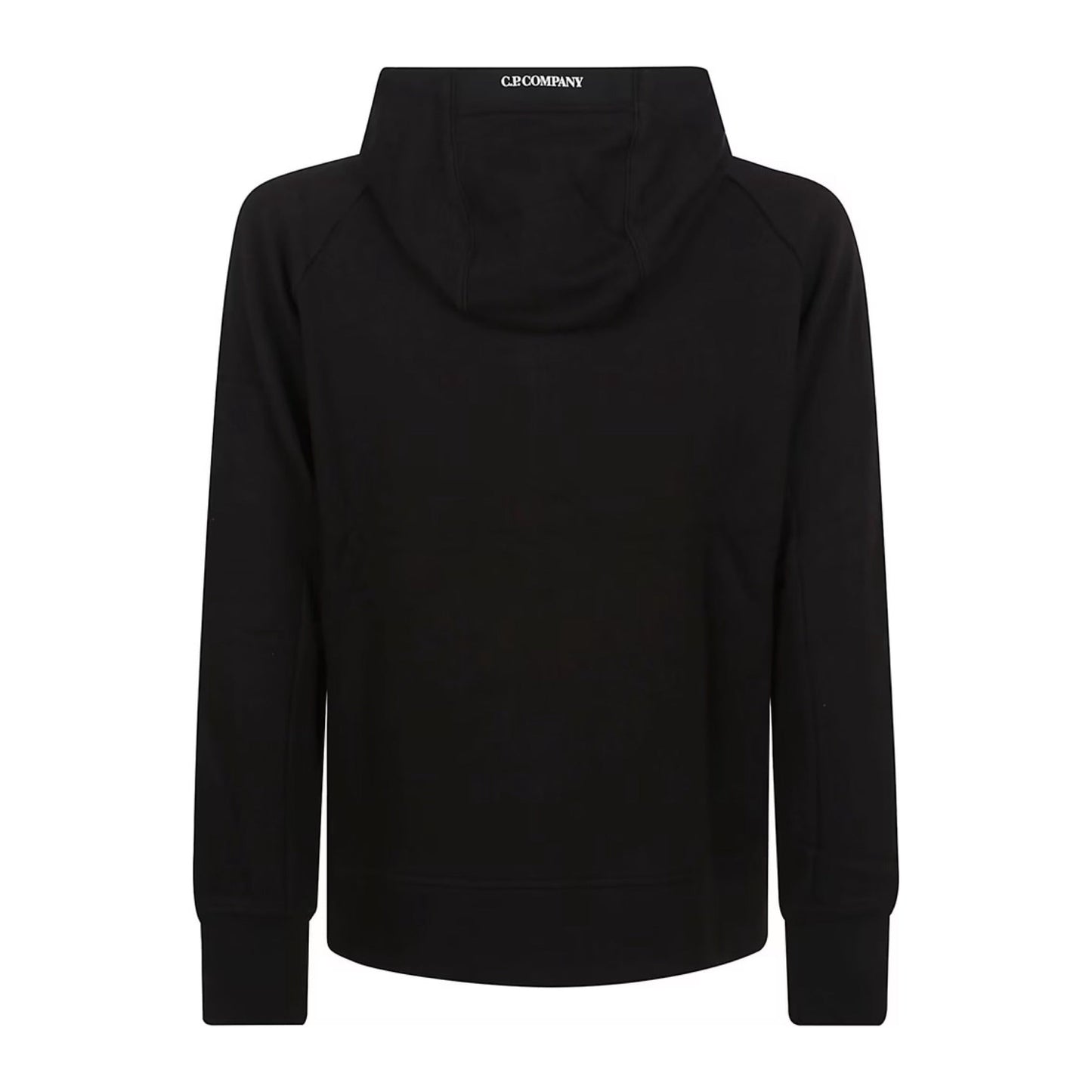 Cp Company 025A Diagonal Raised Lens Full Zip Hoodie In Black