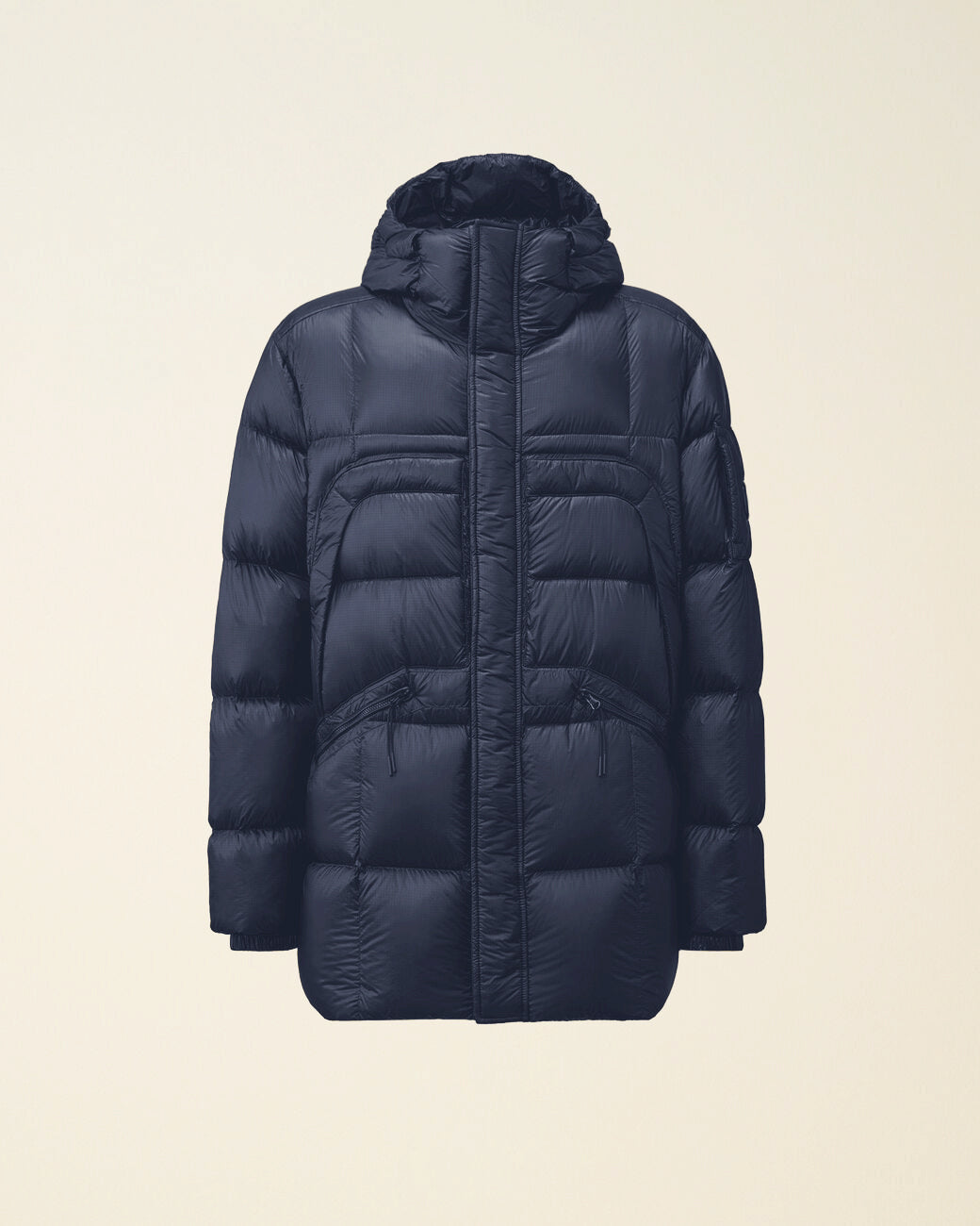 D.D. Shell Hooded Long Down Jacket Total Eclipse