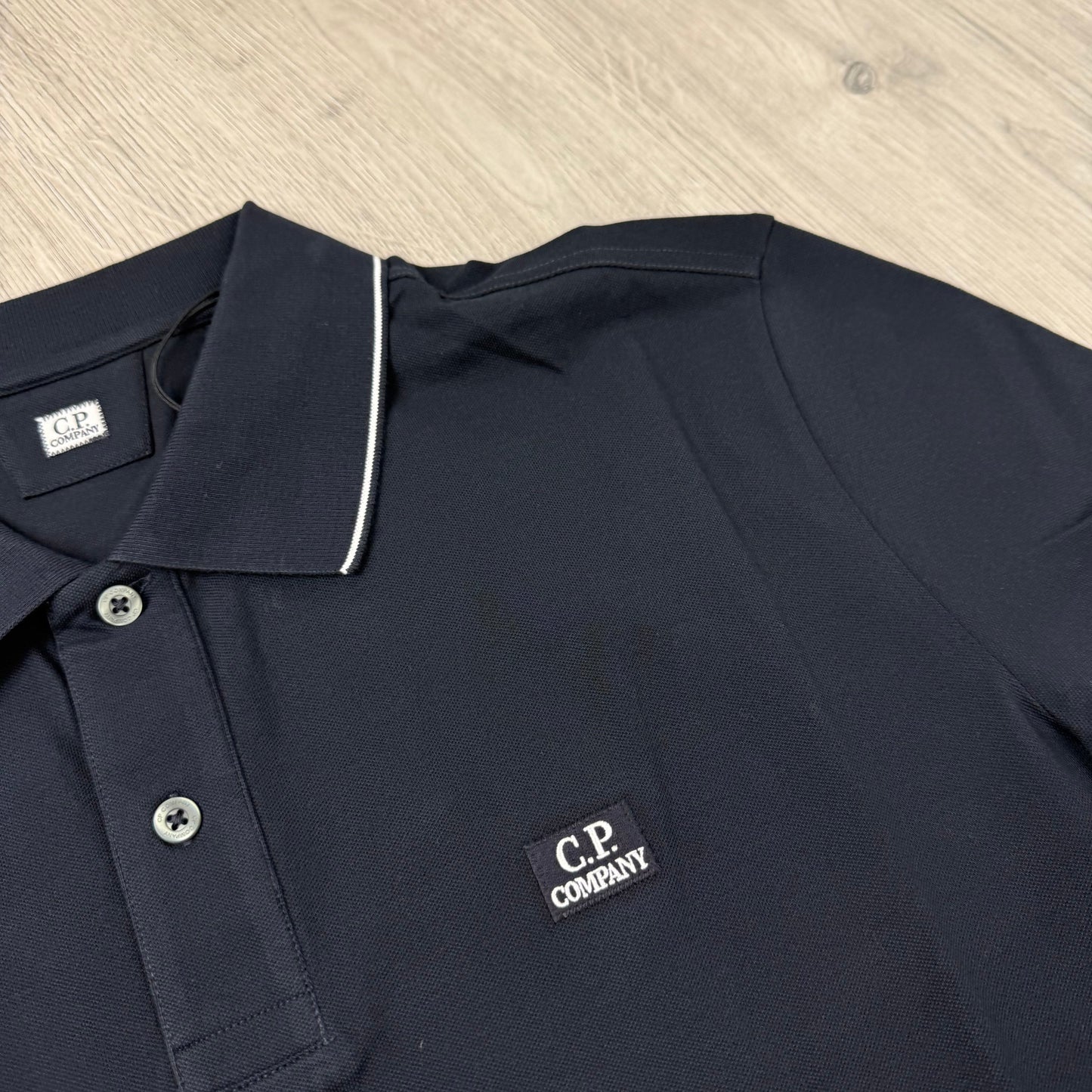 CP Company Piquet Polo Shirt - Navy