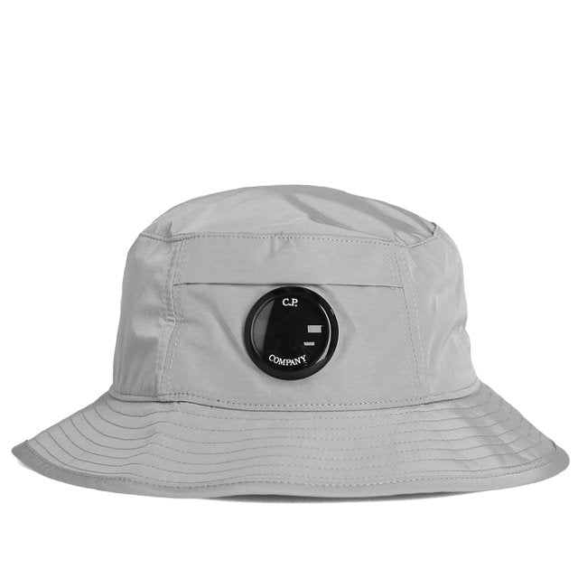 Cp Company Chrome-R Lens Bucket Hat in Drizzle Grey