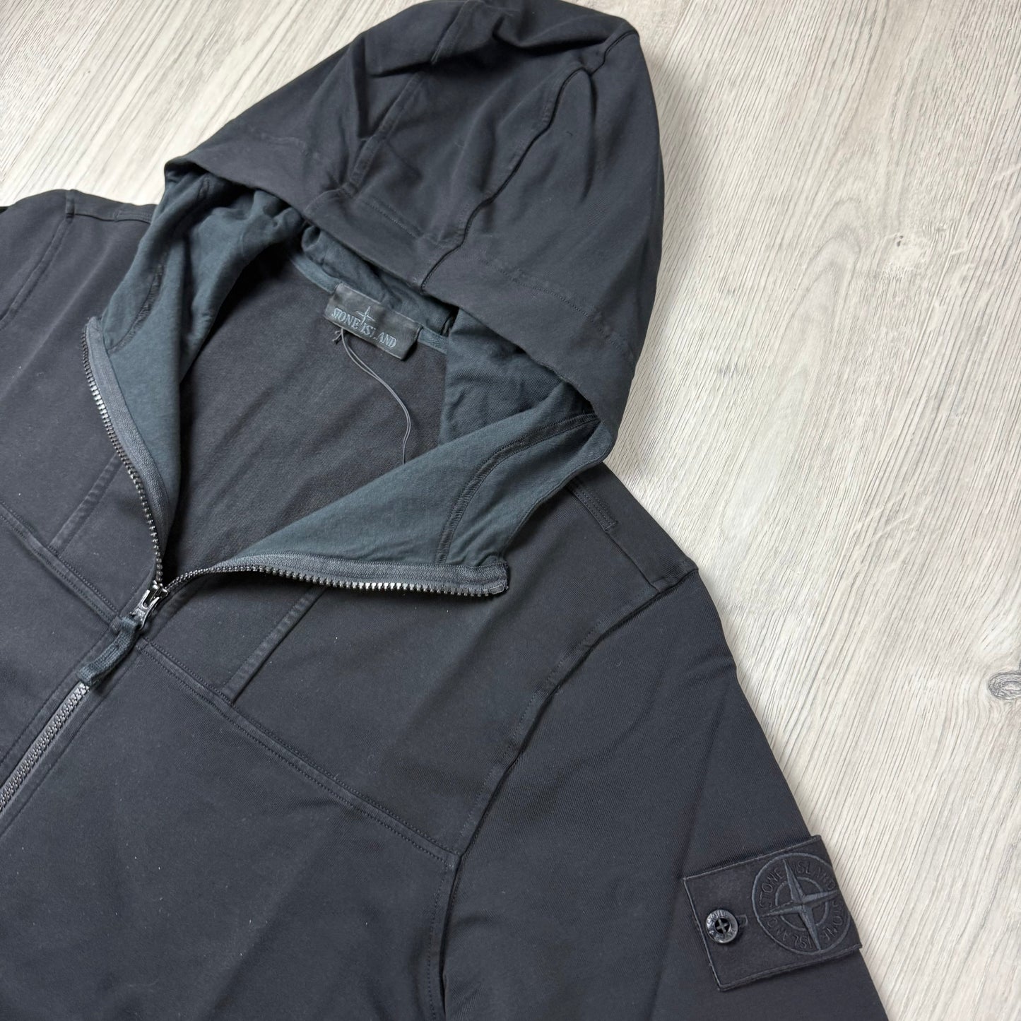 Stone Island Ghost Zip Hoodie - Black