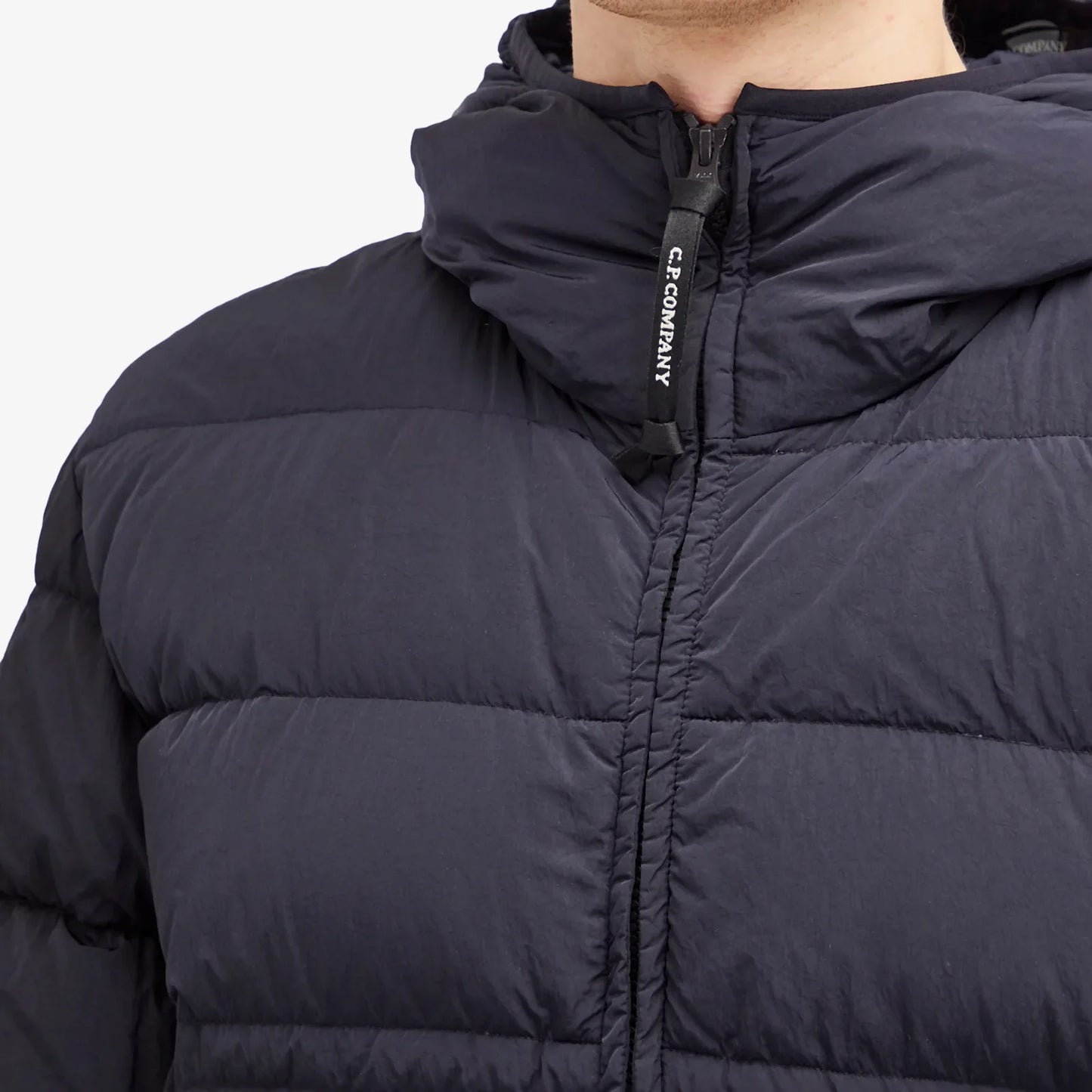 Cp Company Chrome-R Goggle Down Jacket In Navy