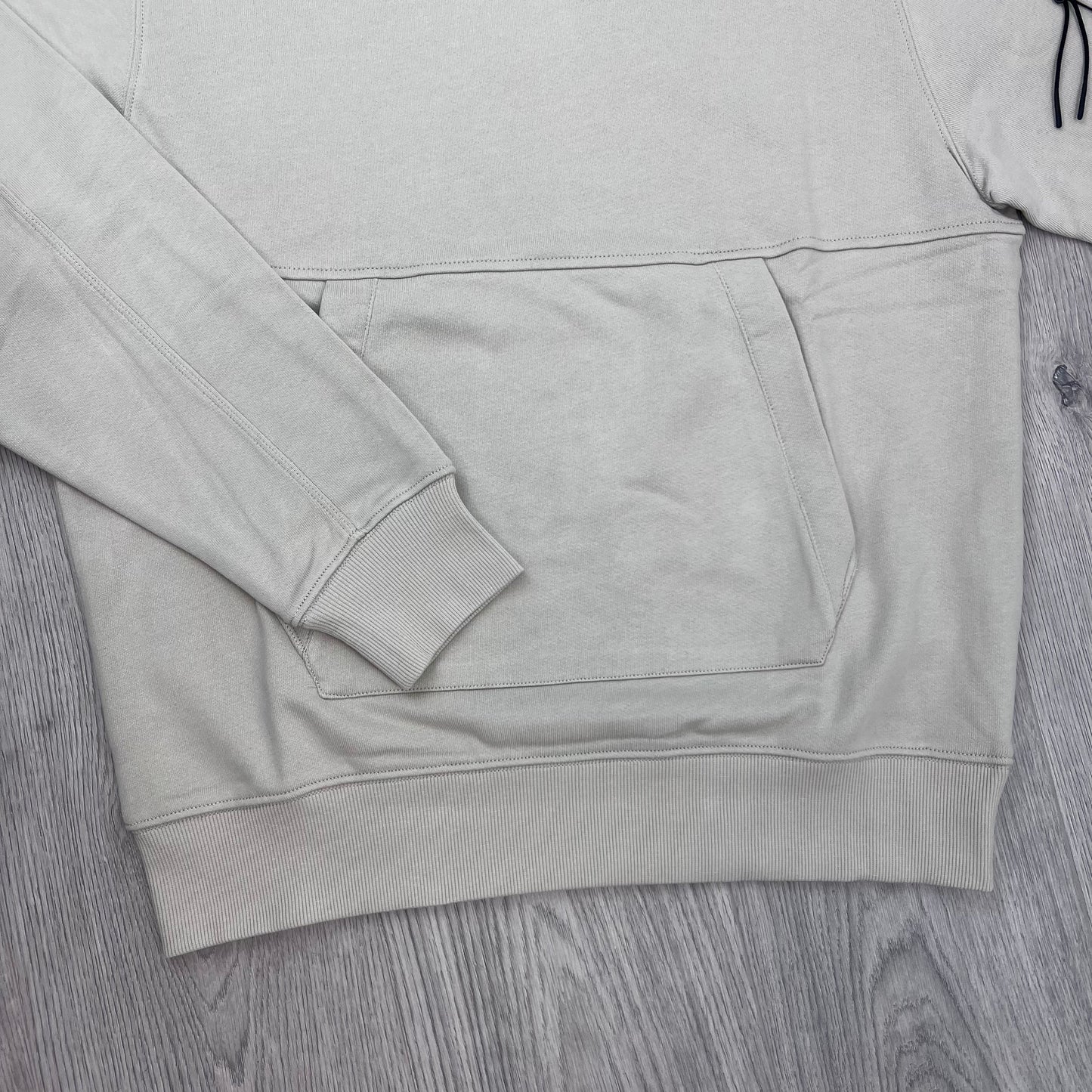 CP Company Raised Fleece Hoodie - Silver Birch