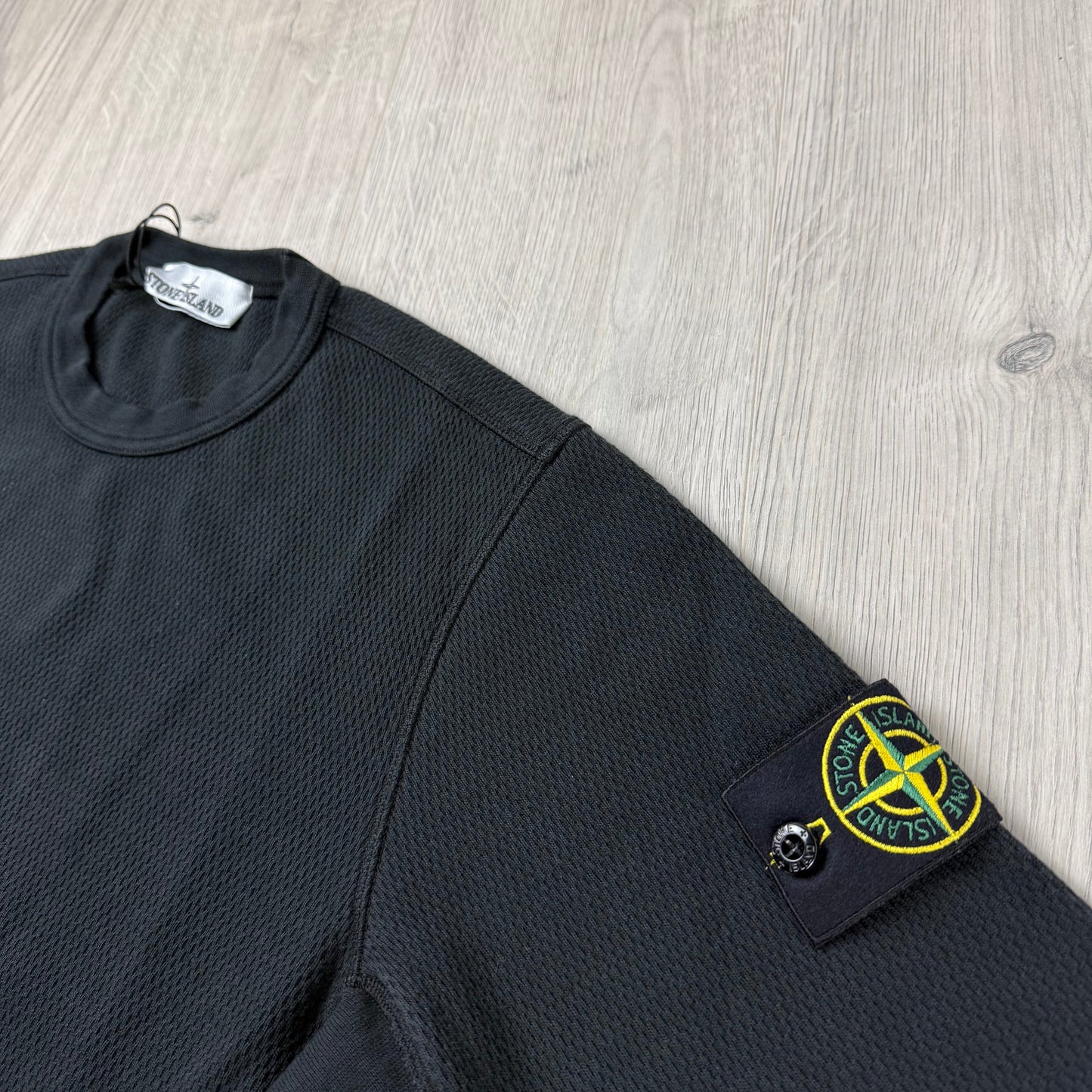 Stone Island Mesh Stitch Sweatshirt - Black