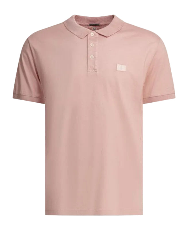 Cp Company 70/2 Mercerised Cotton Polo Shirt In Misty Rose