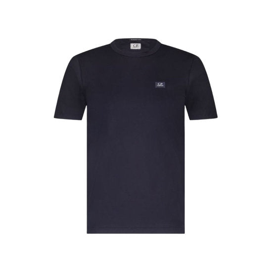Cp Company 087A Mercerised Cotton Patch Logo T-Shirt In Navy