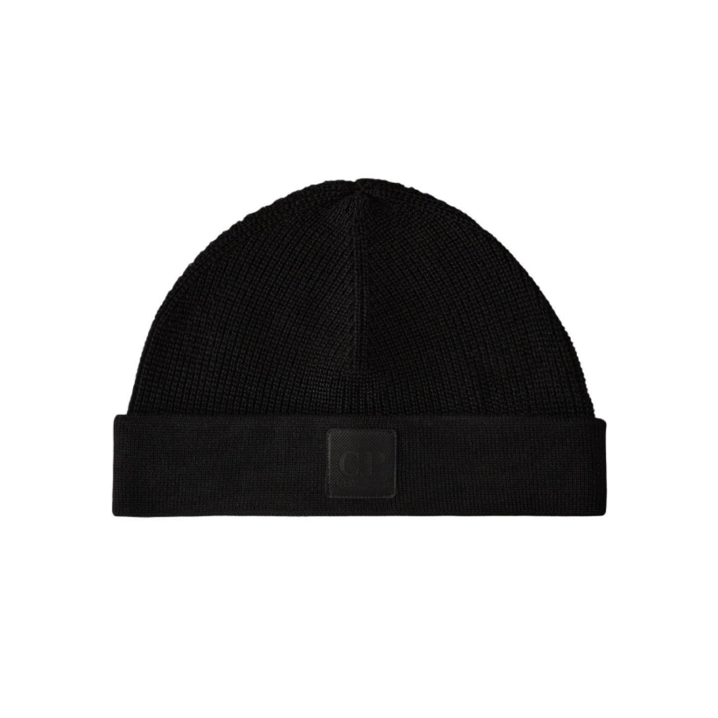 Cp Company Metropolis Series Logo Beanie In Black