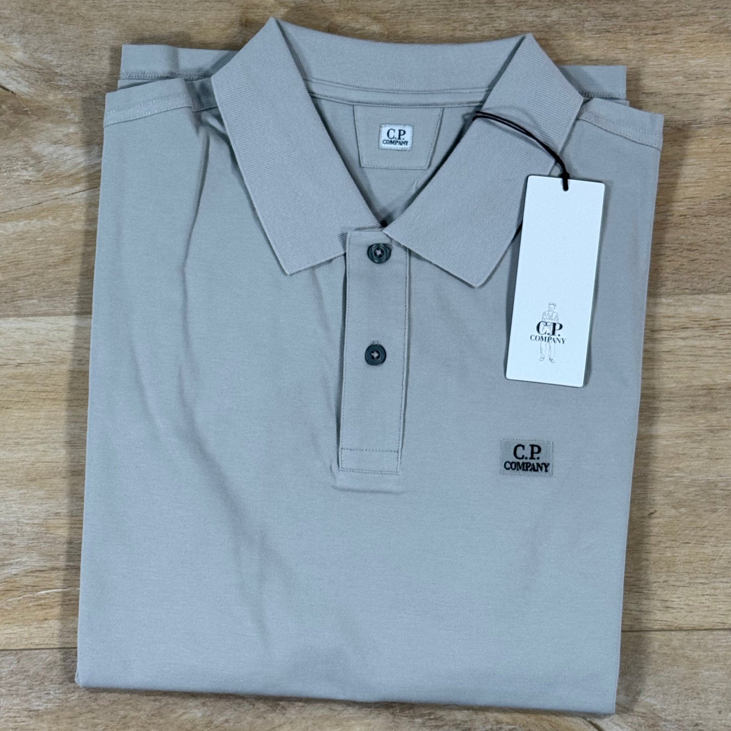 C.P. Company Stretch Piquet Polo Shirt in Dove