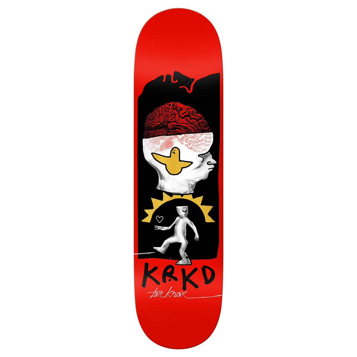 Krooked Skateboard Deck Knox Brain and Bird 8.5" x 32.18"