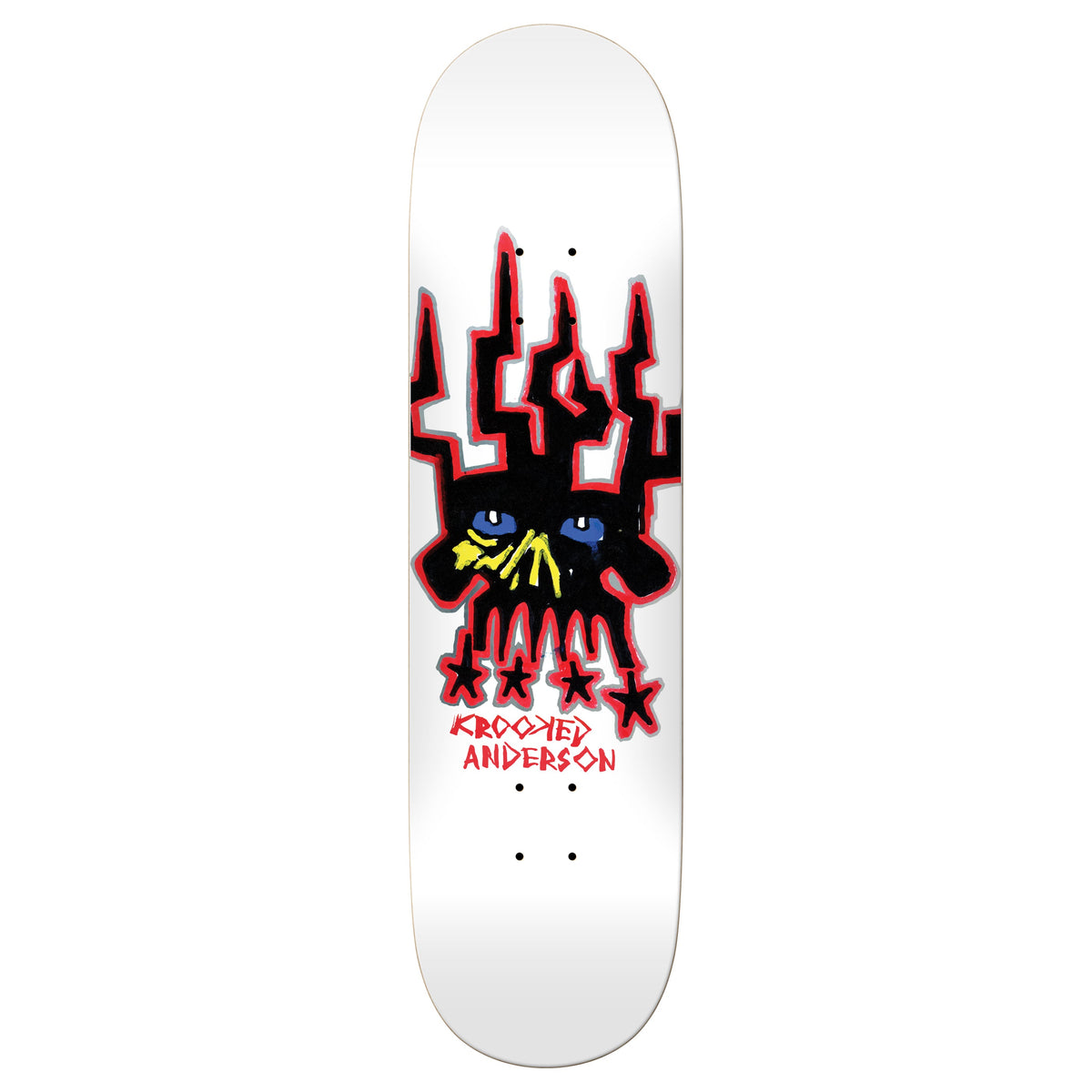 Krooked Skateboard Deck Manderson Skull King 8.38" x 32"