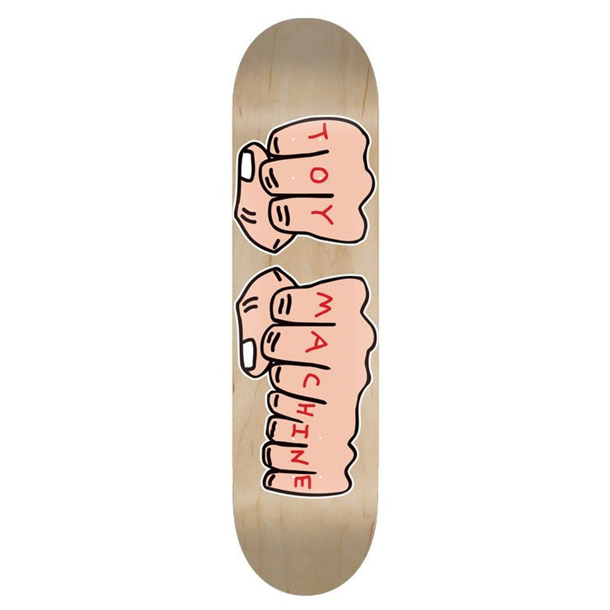 Toy Machine Skateboard Deck Fists Natural Natural 8.5" x 32.38"
