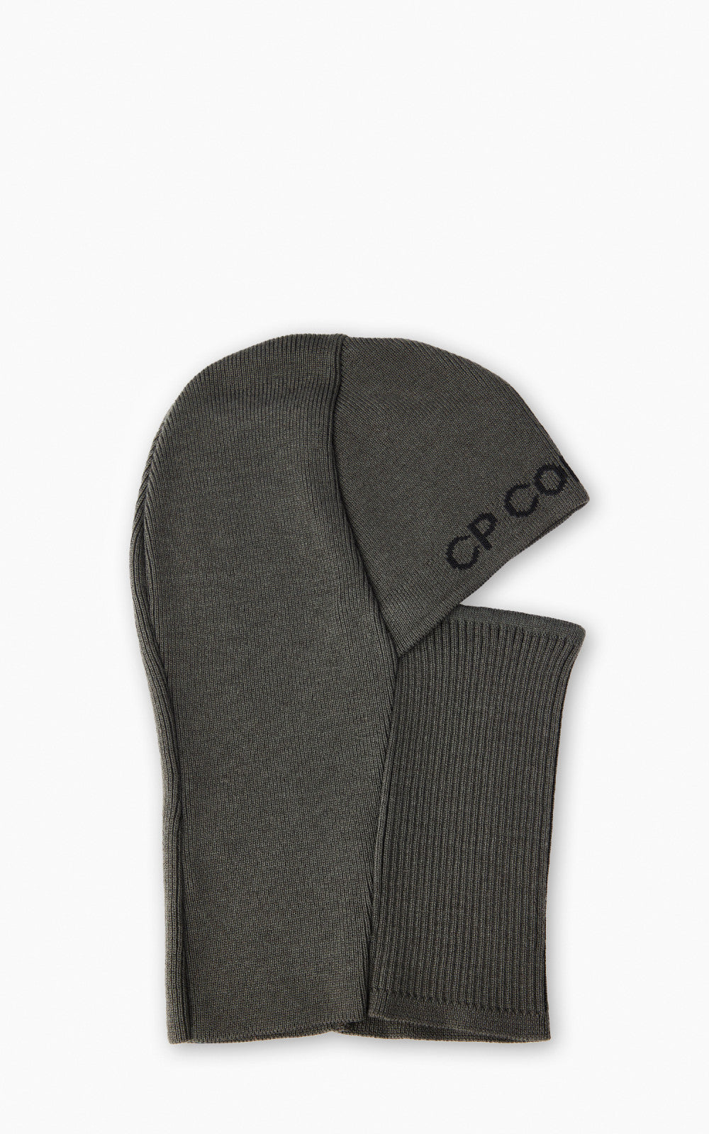Cp Company Knitted Big Logo Balaclava Olive Night