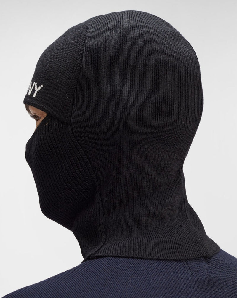 Cp Company Knitted Big Logo Balaclava Black