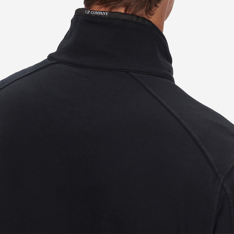 Cp Company 16cm Light Fleece Lens Quarter Zip in Black