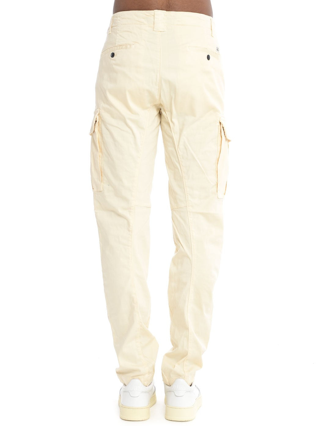 Cp Company 056A Stretch Sateen Cargo Pants In Cream