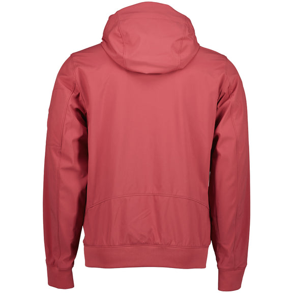 Cp Company S/S Lens Soft Shell Jacket In Red Bud