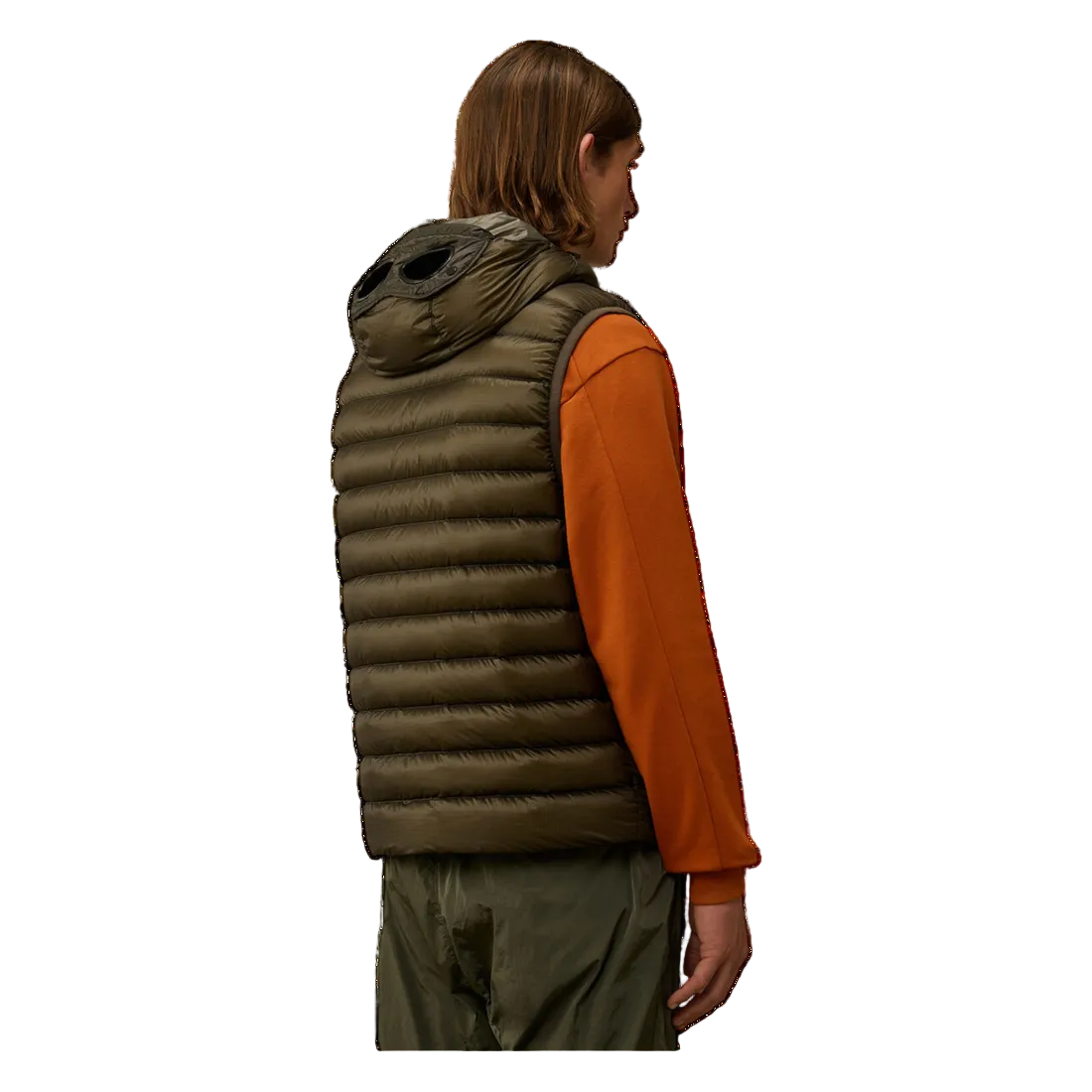 Cp Company D.D Shell Down Gilet In Butternut Brown