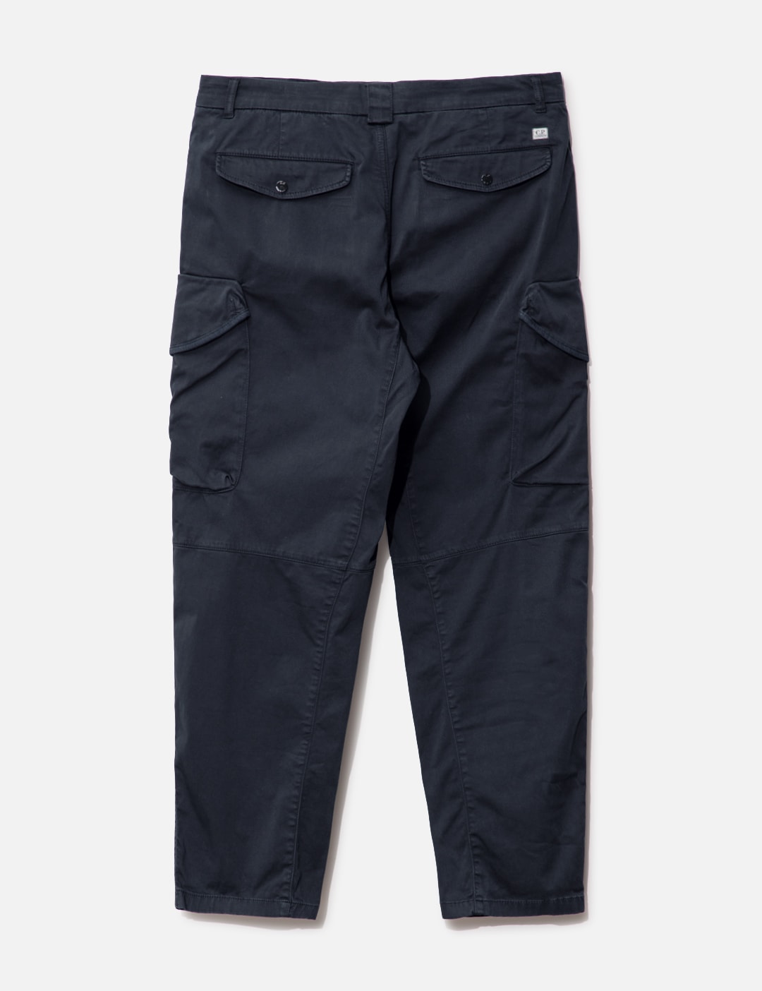 Cp Company 059A Stretch Sateen Loose Fit Lens Cargo Pants In Navy