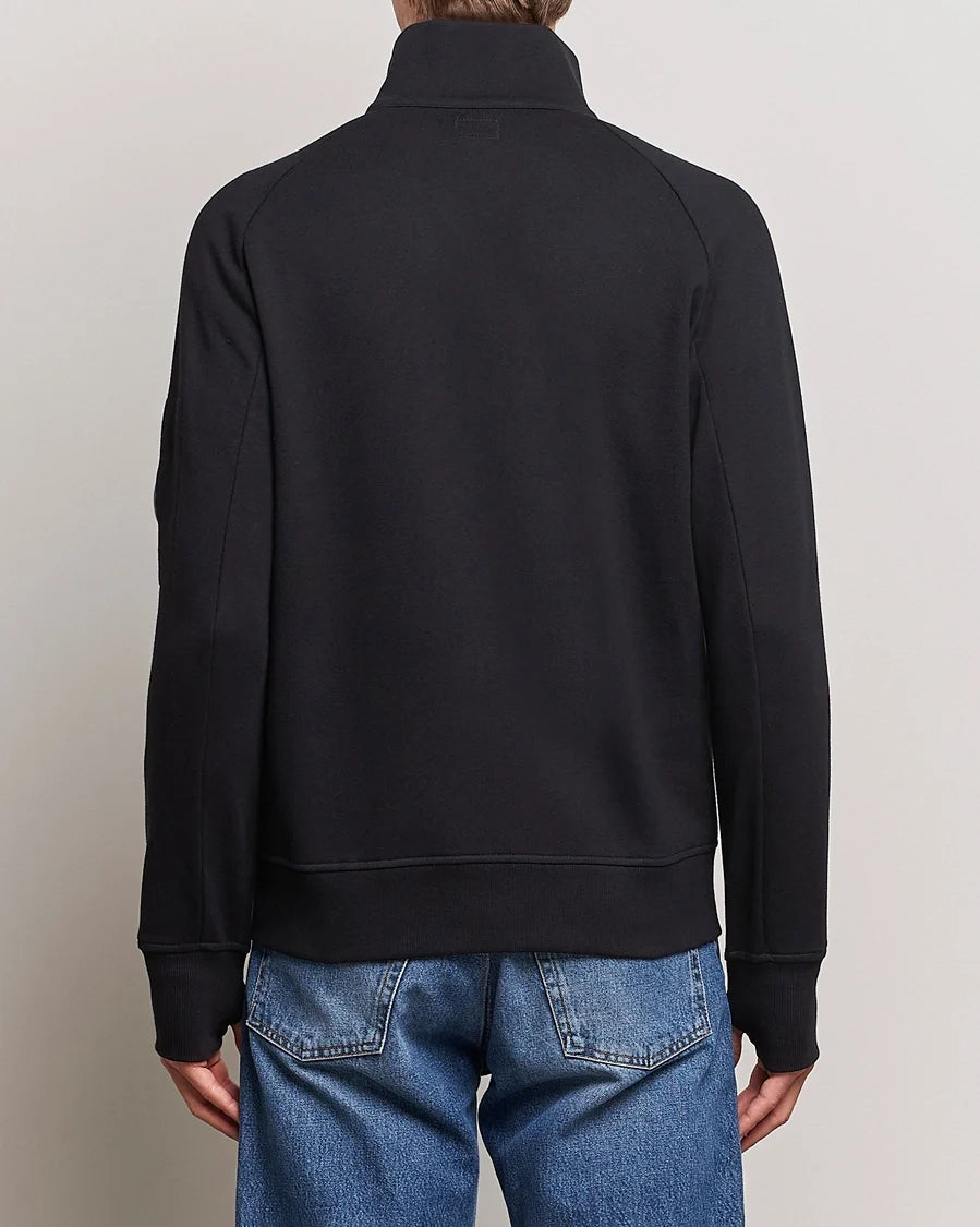 Cp Company Diagonal Raised Lens Full Zip In Black