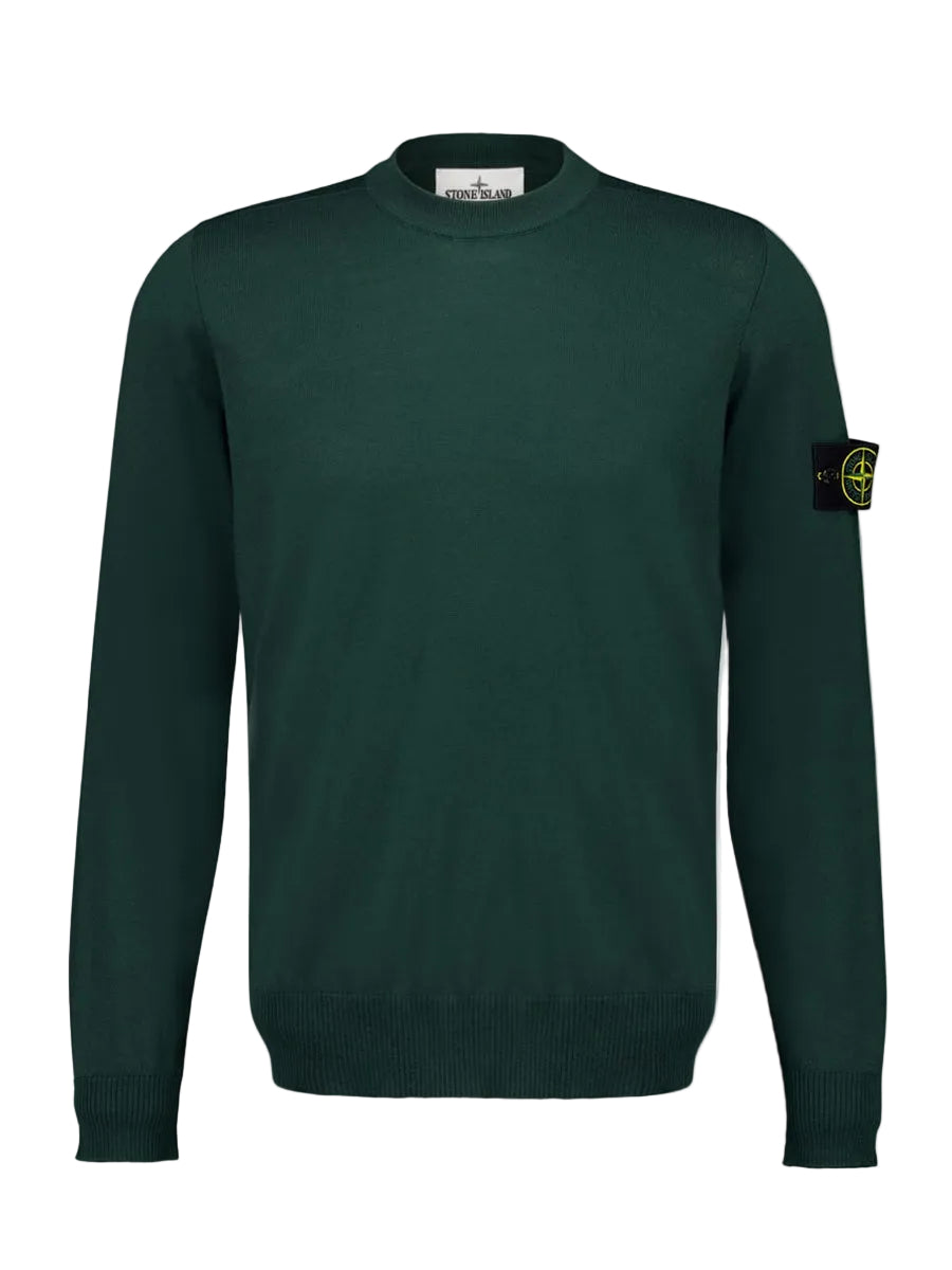 Stone Island Rws Light Knit Sweatshirt In Bottle Green
