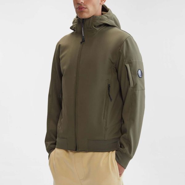 Cp Company Shell-R A/W Lens Jacket In Ivy Green