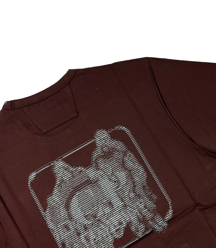 Cp Company 049A Graphic Logo T-Shirt In Rum Raisin